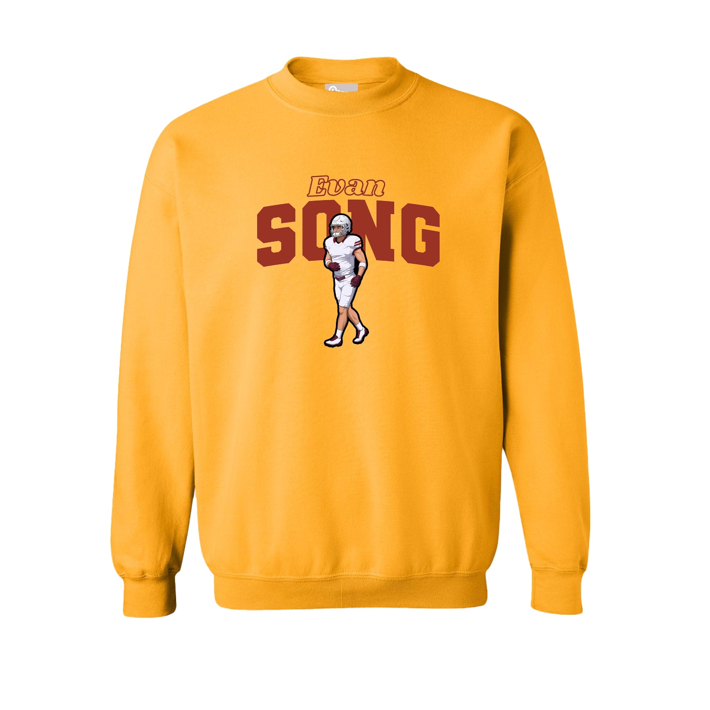 Fleece Crew — Name Arch in Gold