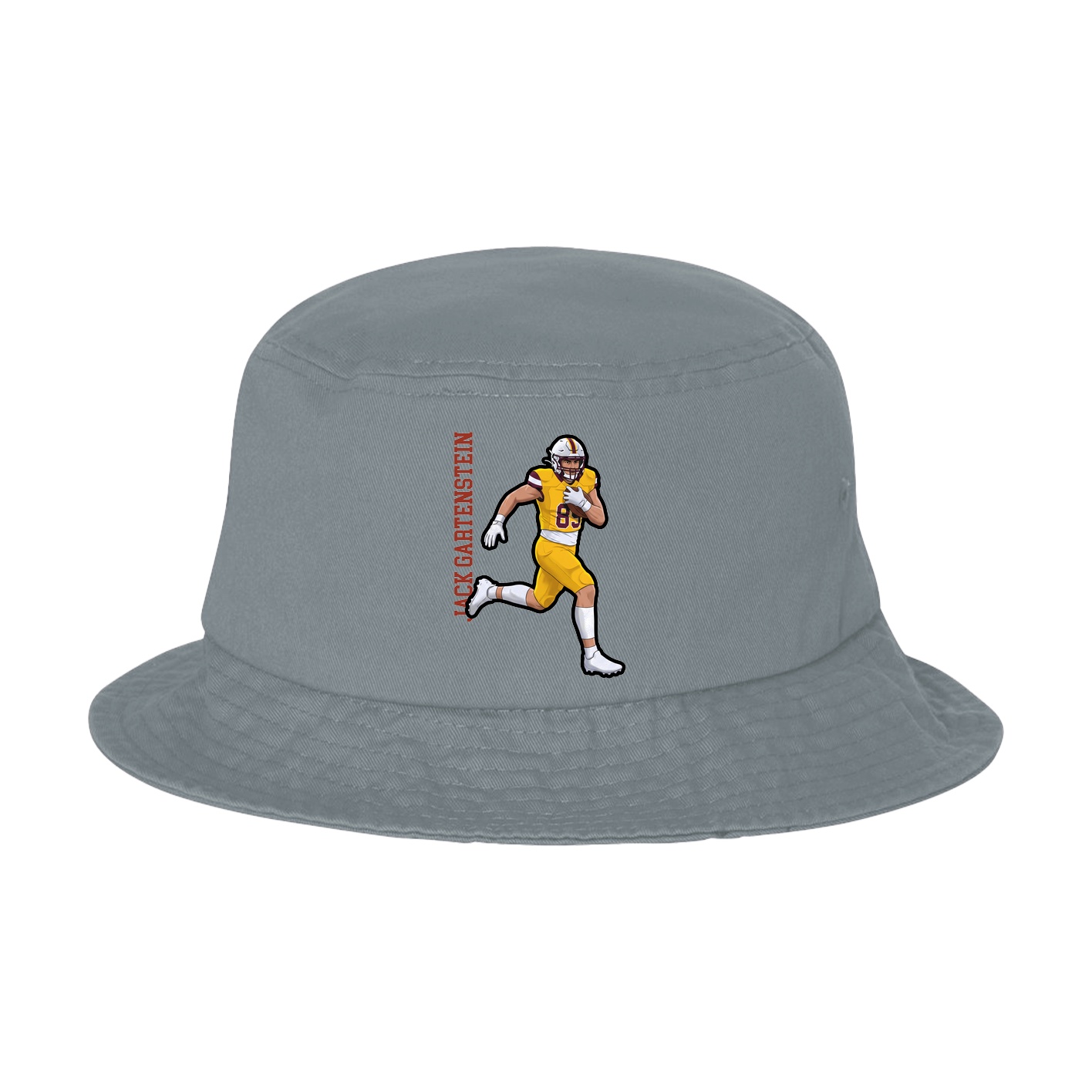 Bucket Cap — Name Vertical in Grey