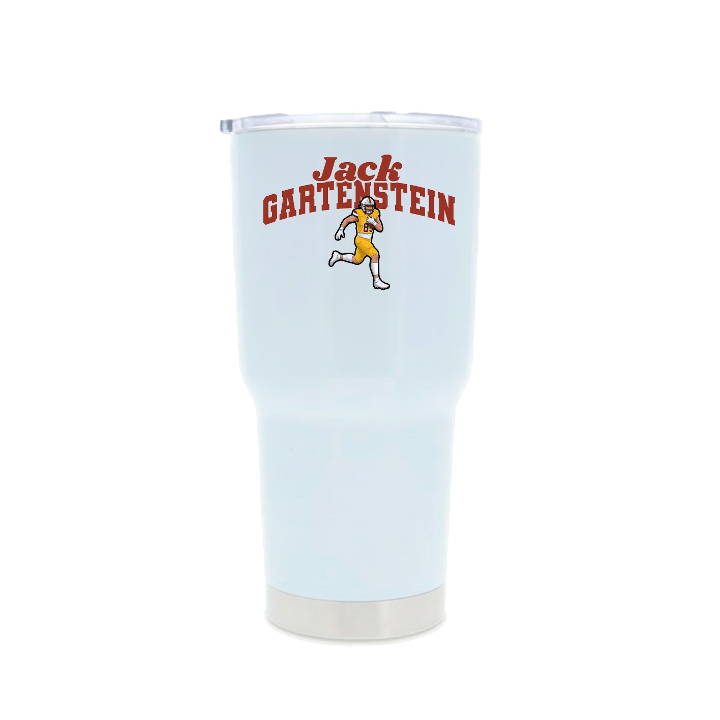 30oz Stainless Steel Tumbler — Signature Arch in White