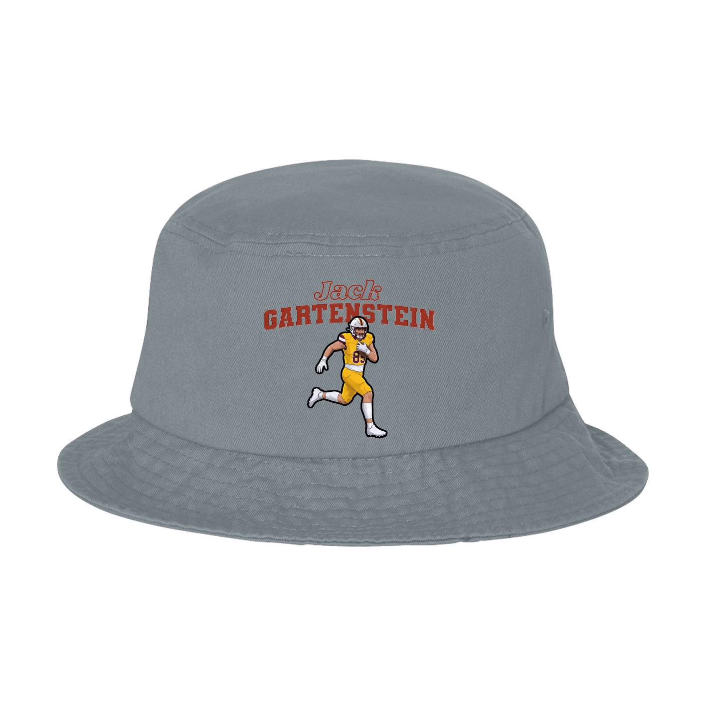 Bucket Cap — Name Arch in Grey