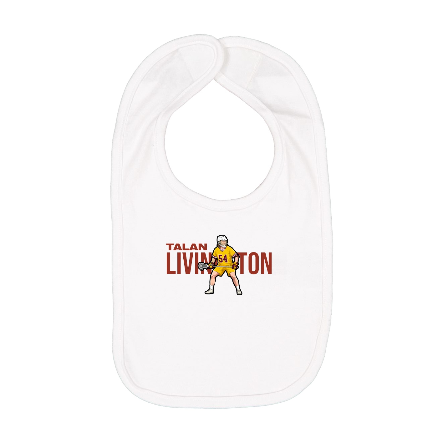 Infant Bib — Player Name in White