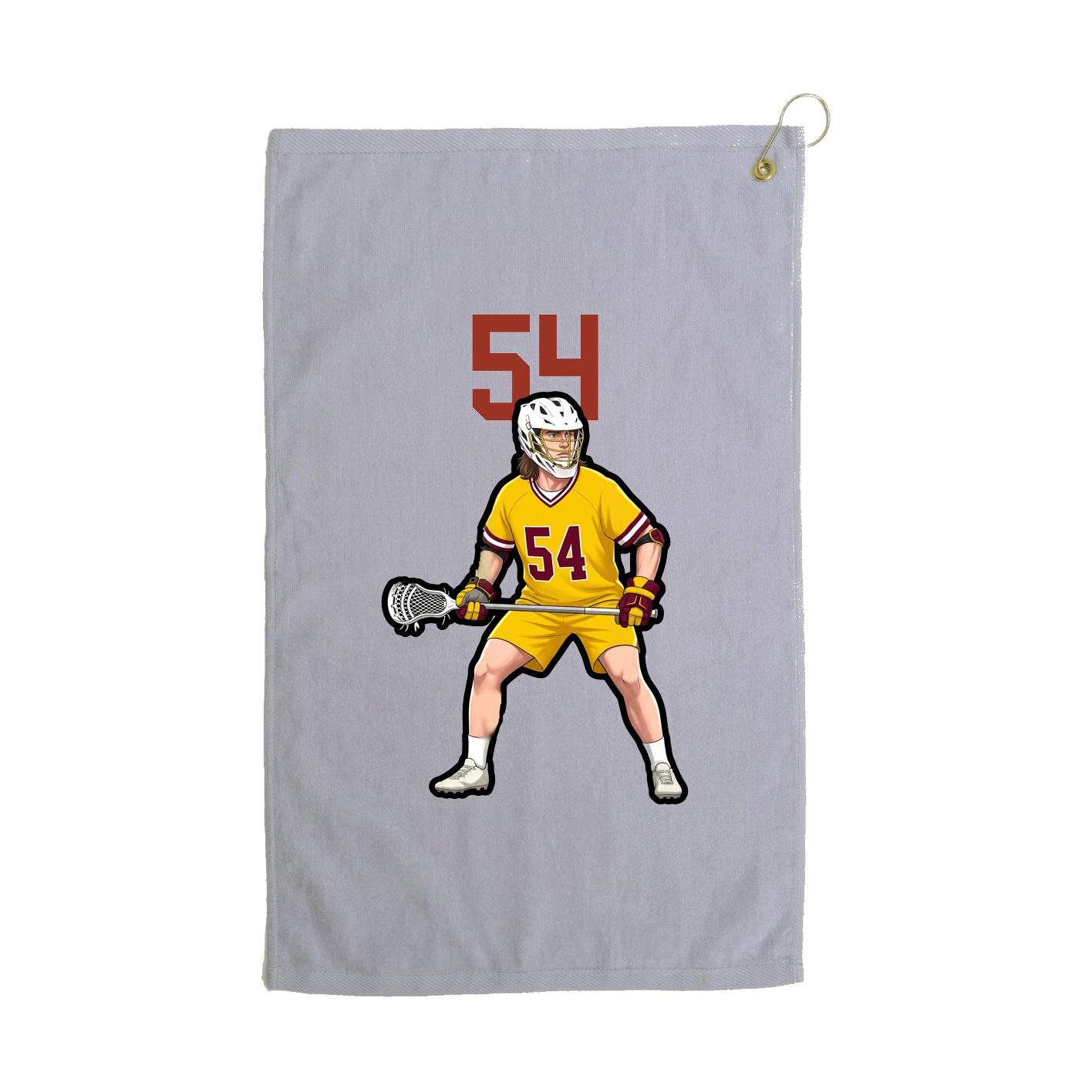 Golf Towel — Number Top in Grey