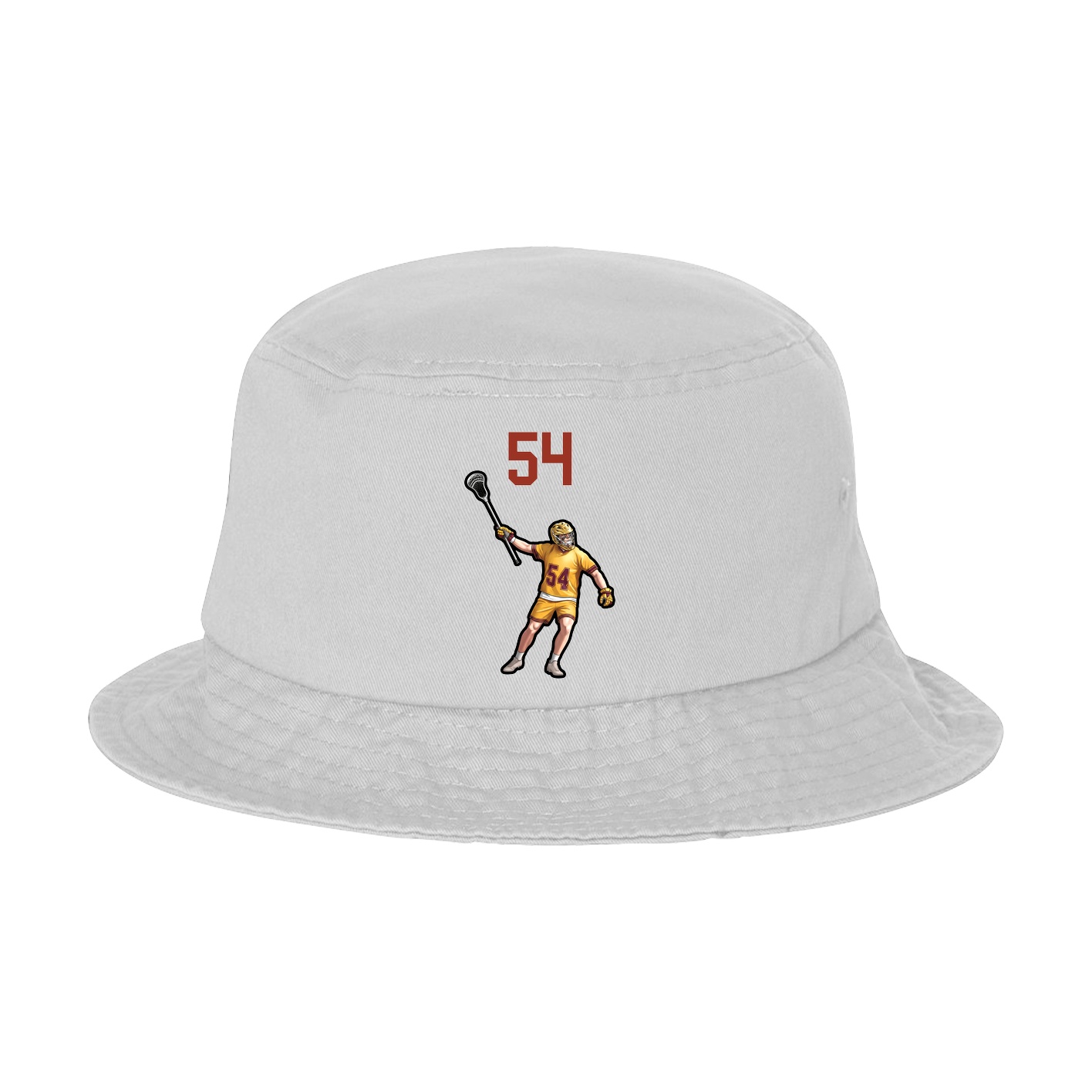 Bucket Cap — Number Top in White
