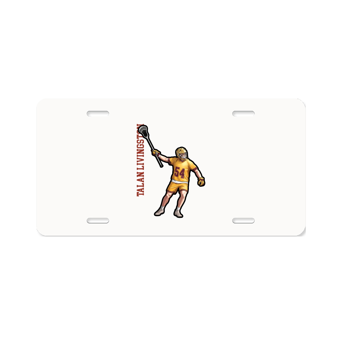License Plate — Name Vertical in Classic