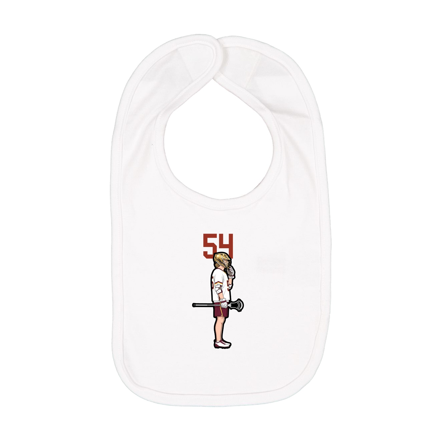 Infant Bib — Number Top in White