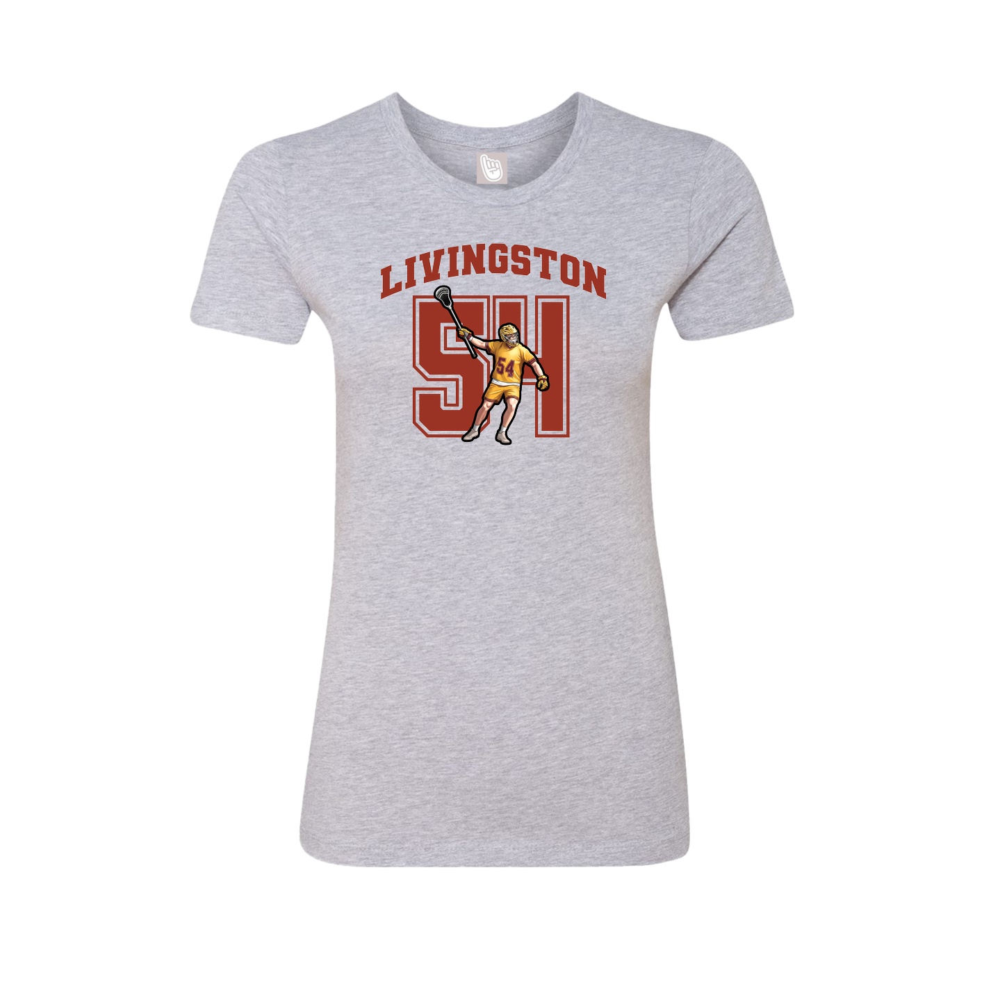 Fitted Women's Tee — Number in Grey