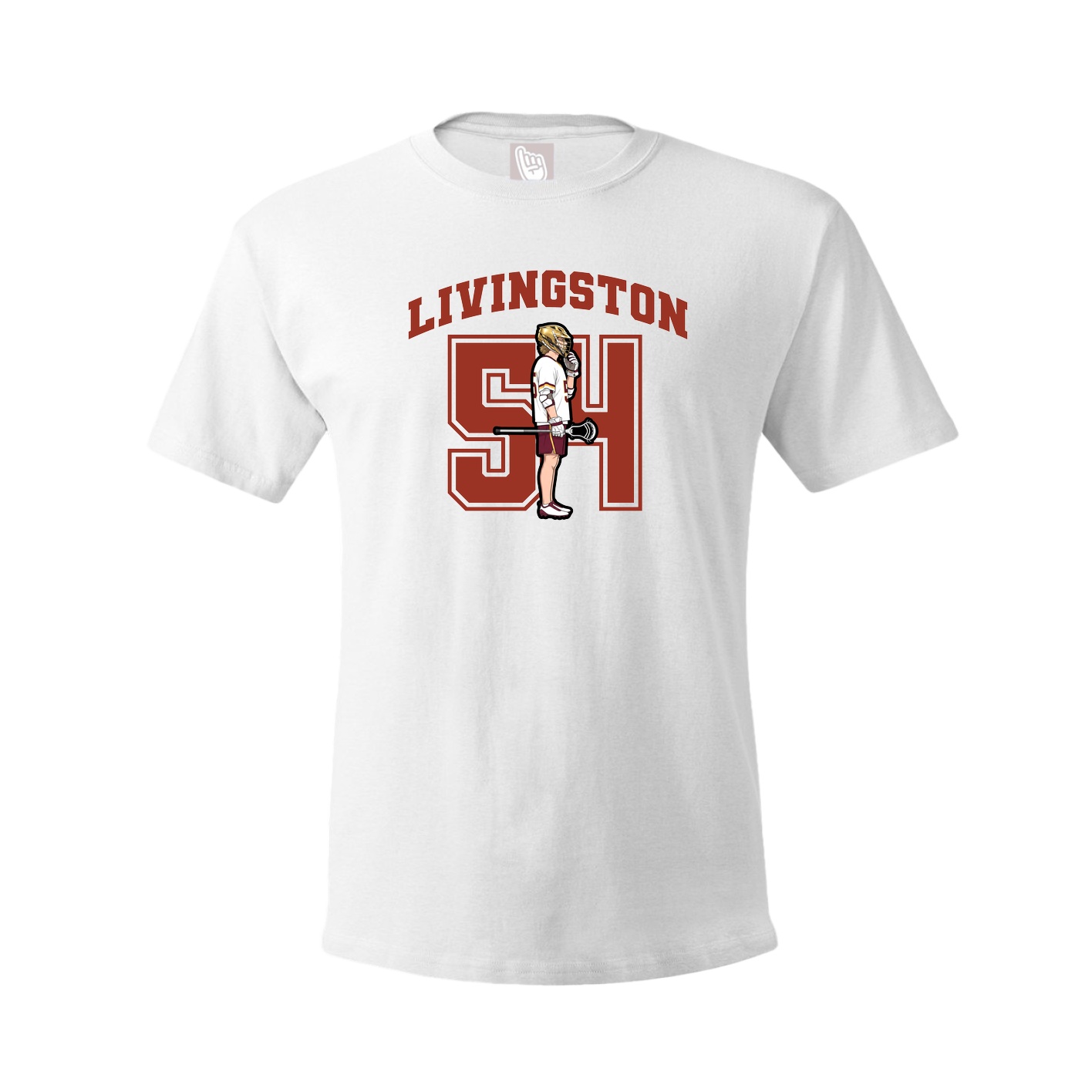 Youth Tee — Number in White