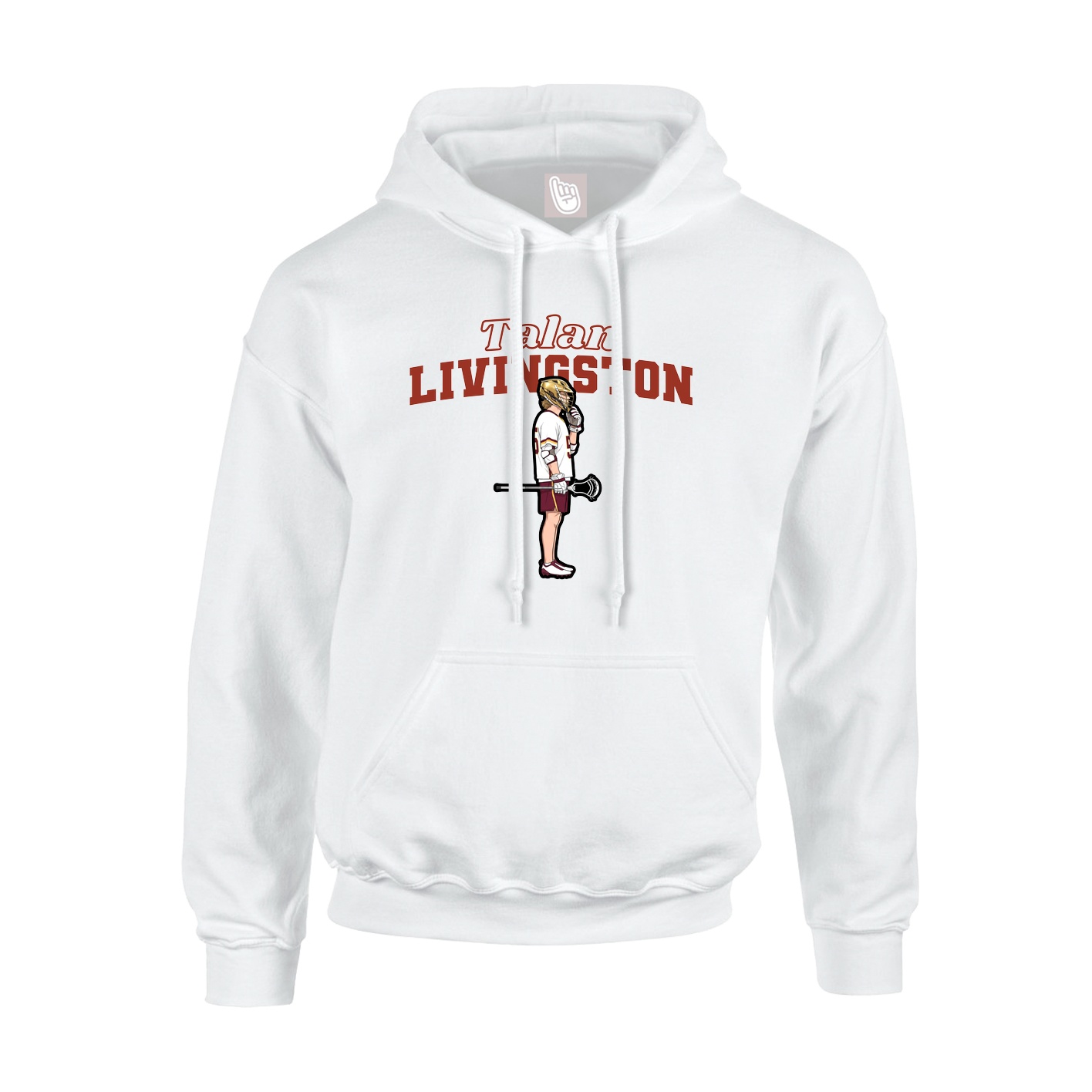 Hoodie — Name Arch in White