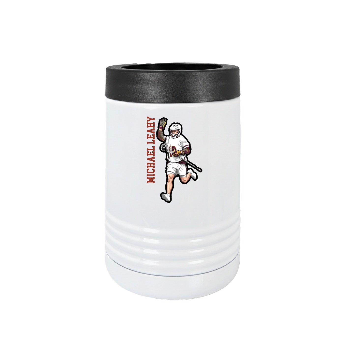 Beverage Holder — Name Vertical in White