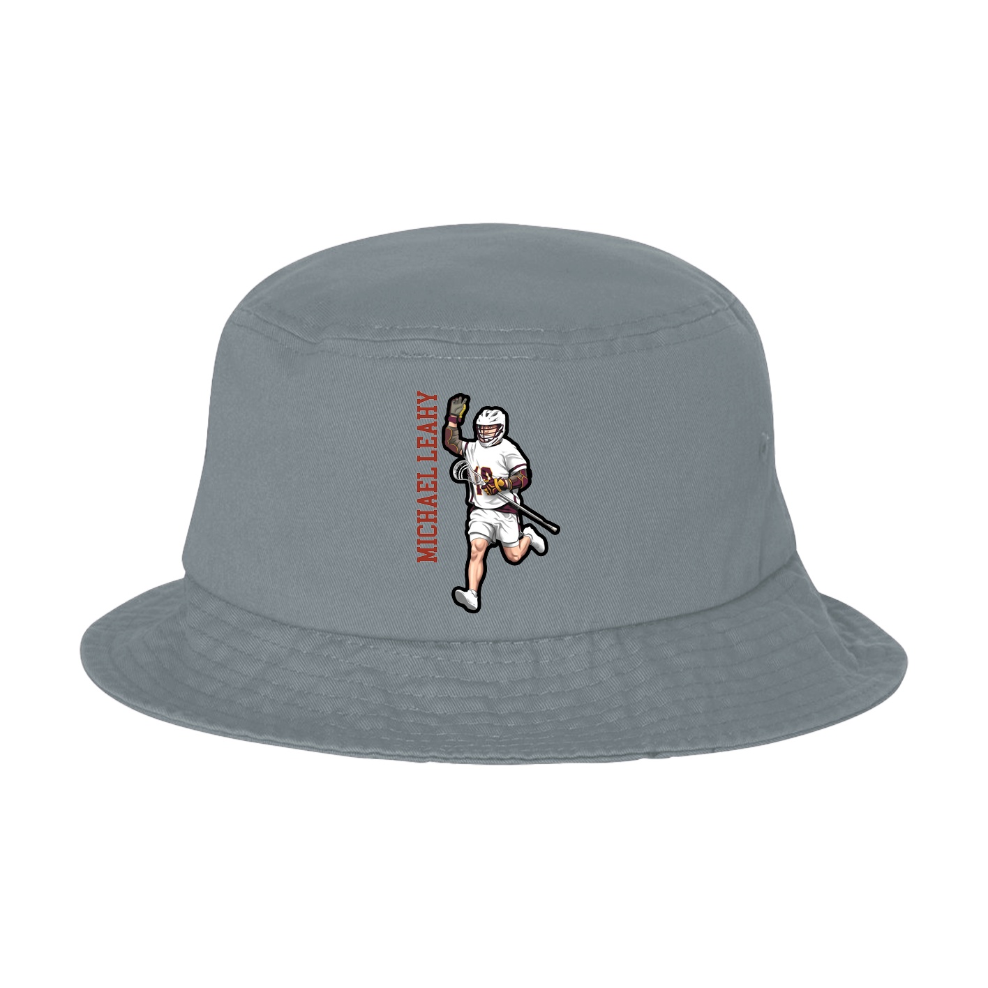 Bucket Cap — Name Vertical in Grey