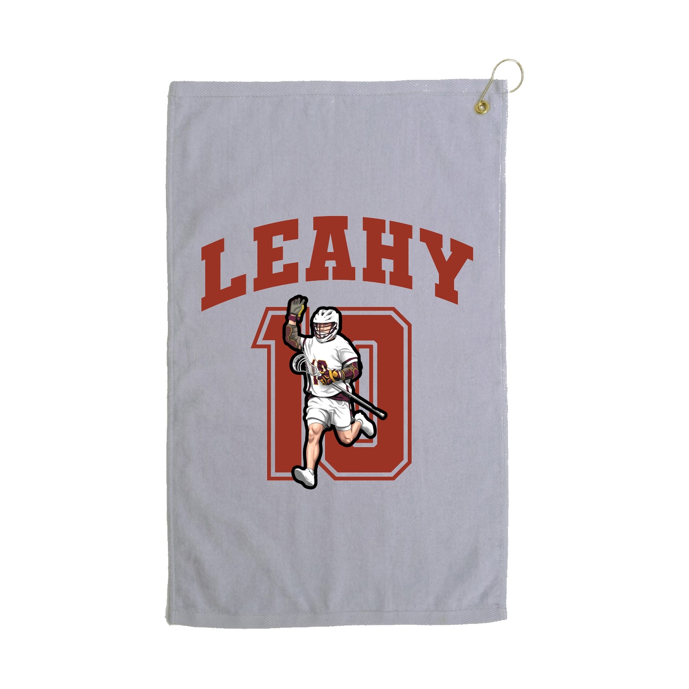 Golf Towel — Number in Grey