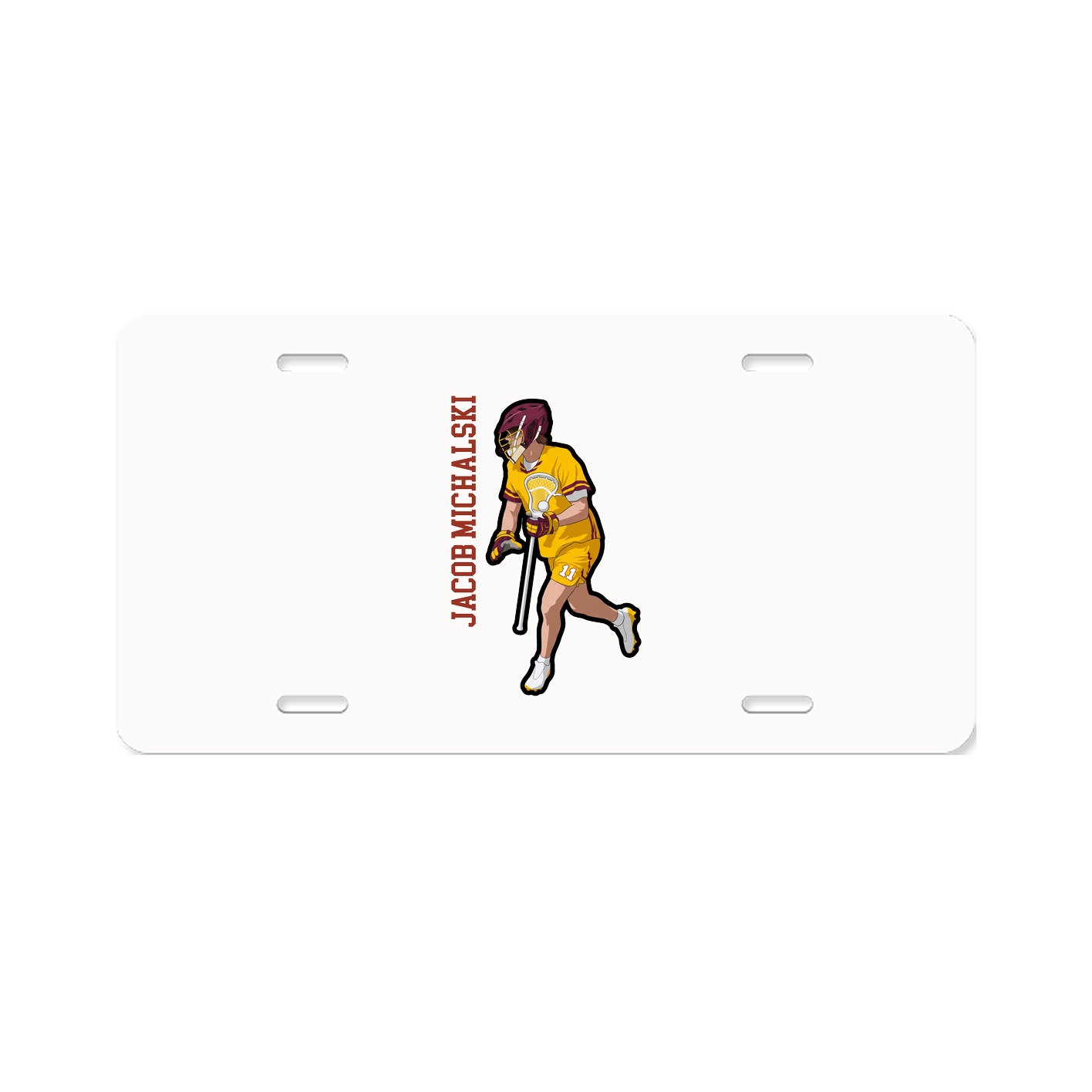 License Plate — Name Vertical in Classic
