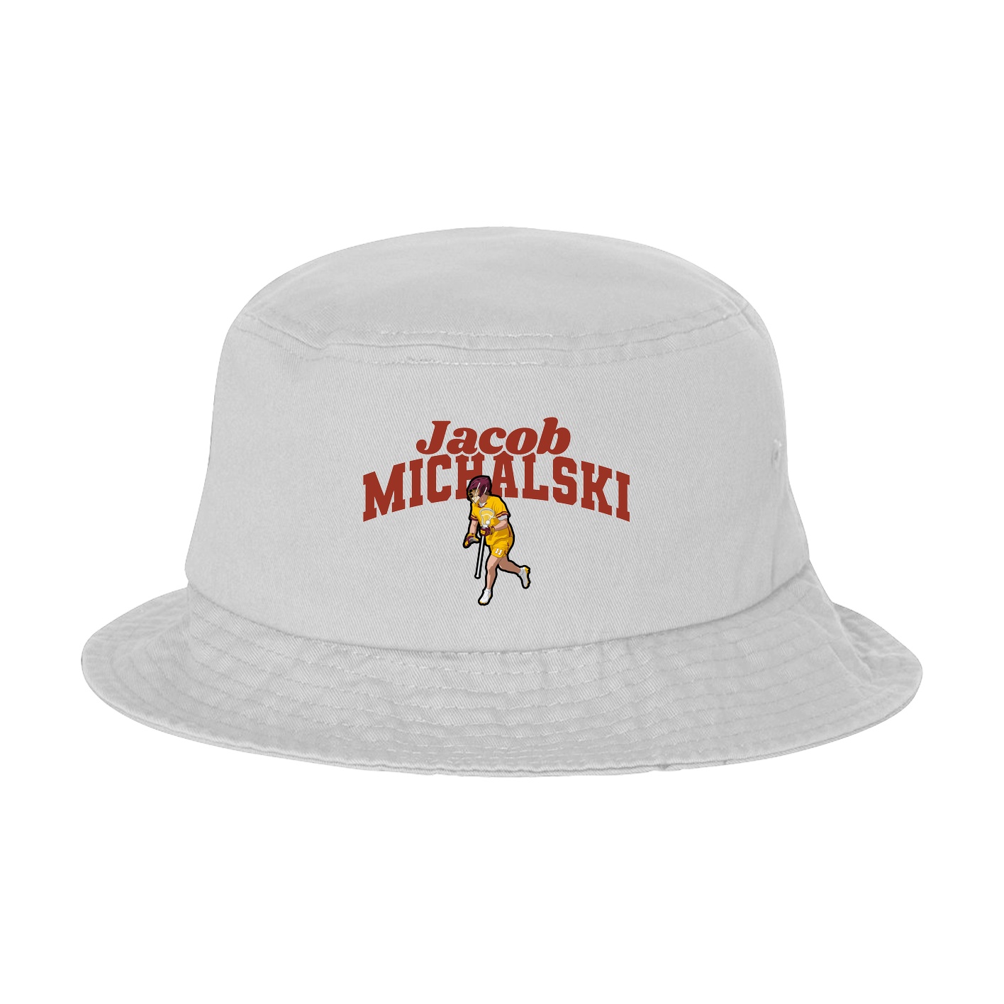 Bucket Cap — Signature Arch in White