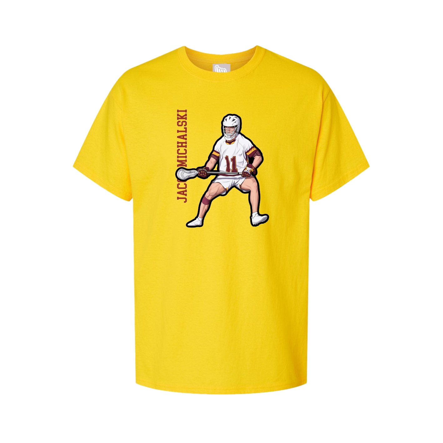 Youth Tee — Name Vertical in Gold