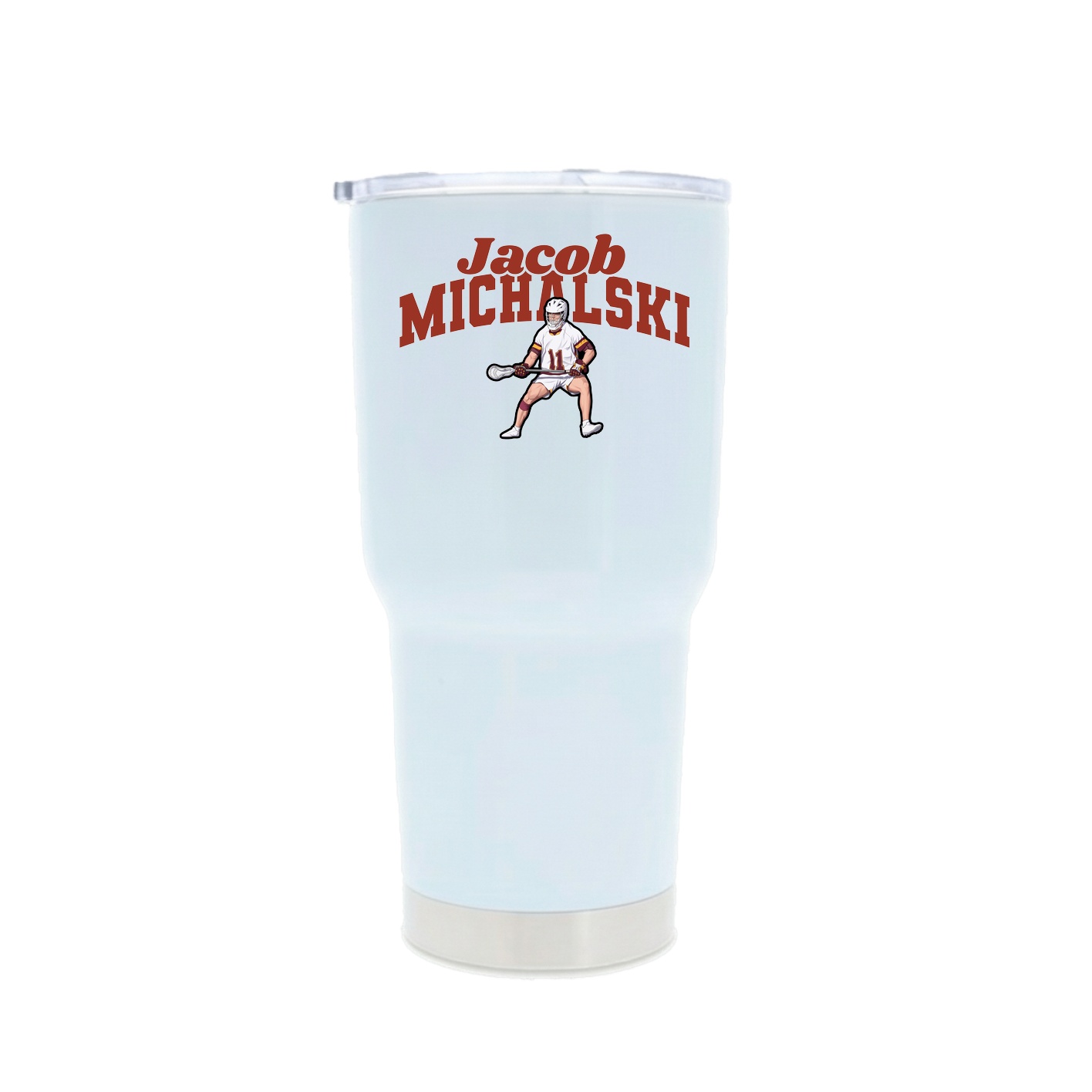 30oz Stainless Steel Tumbler — Signature Arch in White