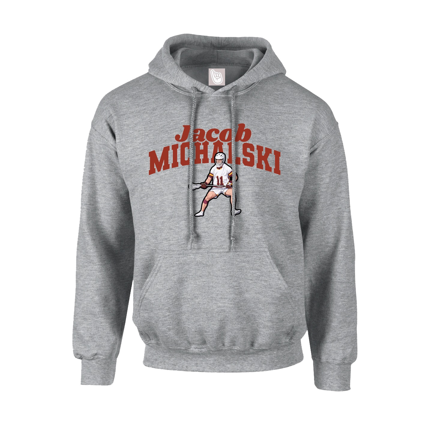 Youth Hoodie — Signature Arch in Grey