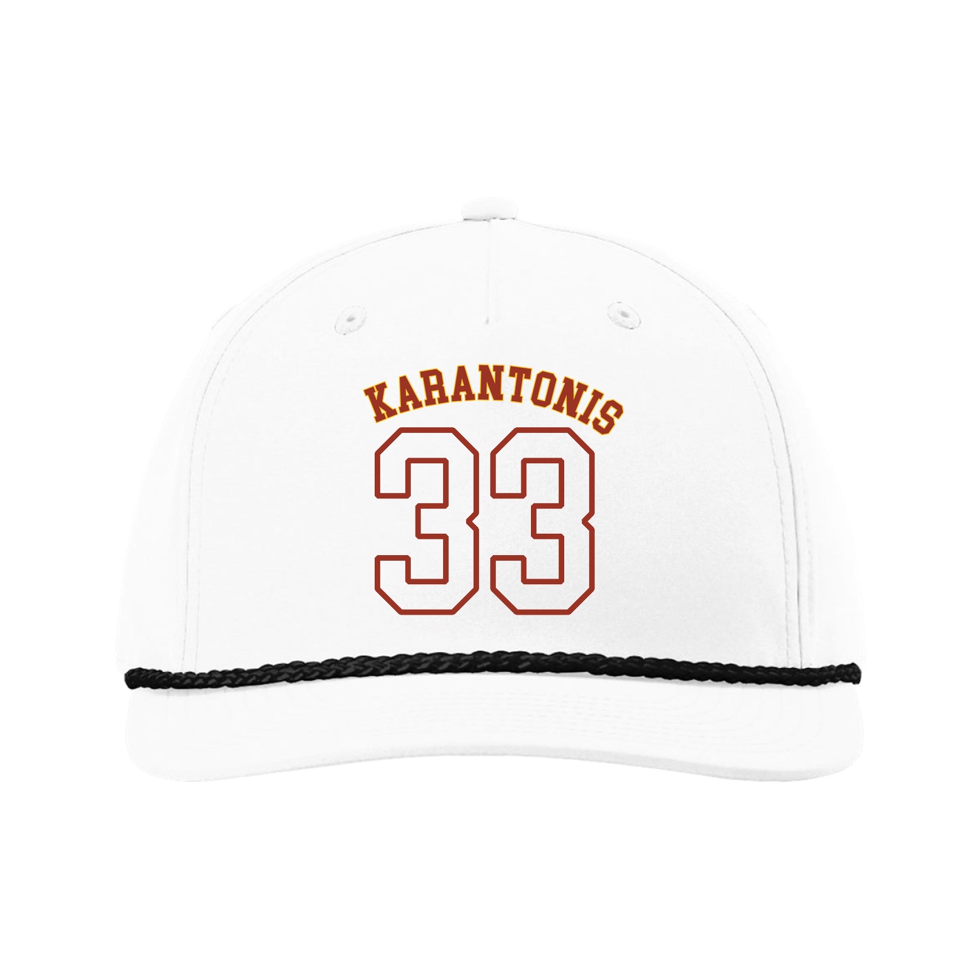 Five-Panel Classic Rope Cap — Shirsey Arch in White