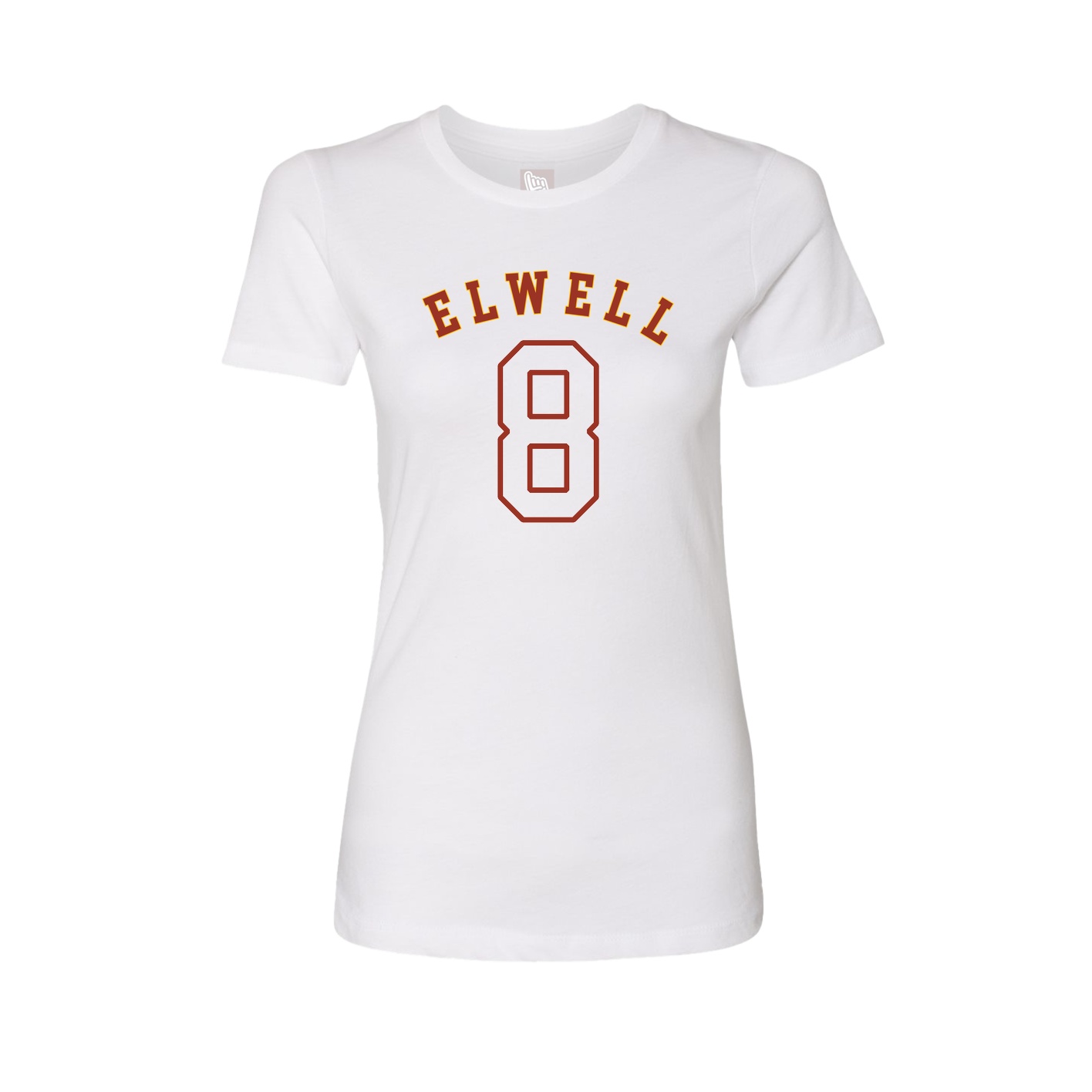 Fitted Women's Tee — Shirsey Arch in White