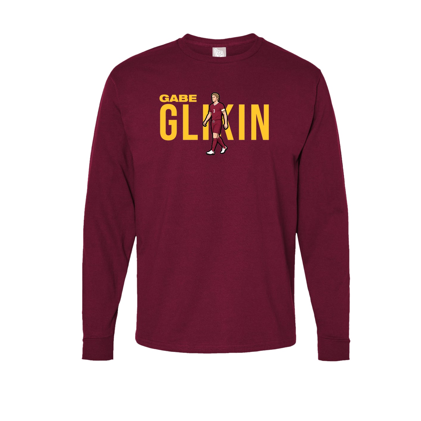 Long Sleeve Tee — Player Name in Cardinal