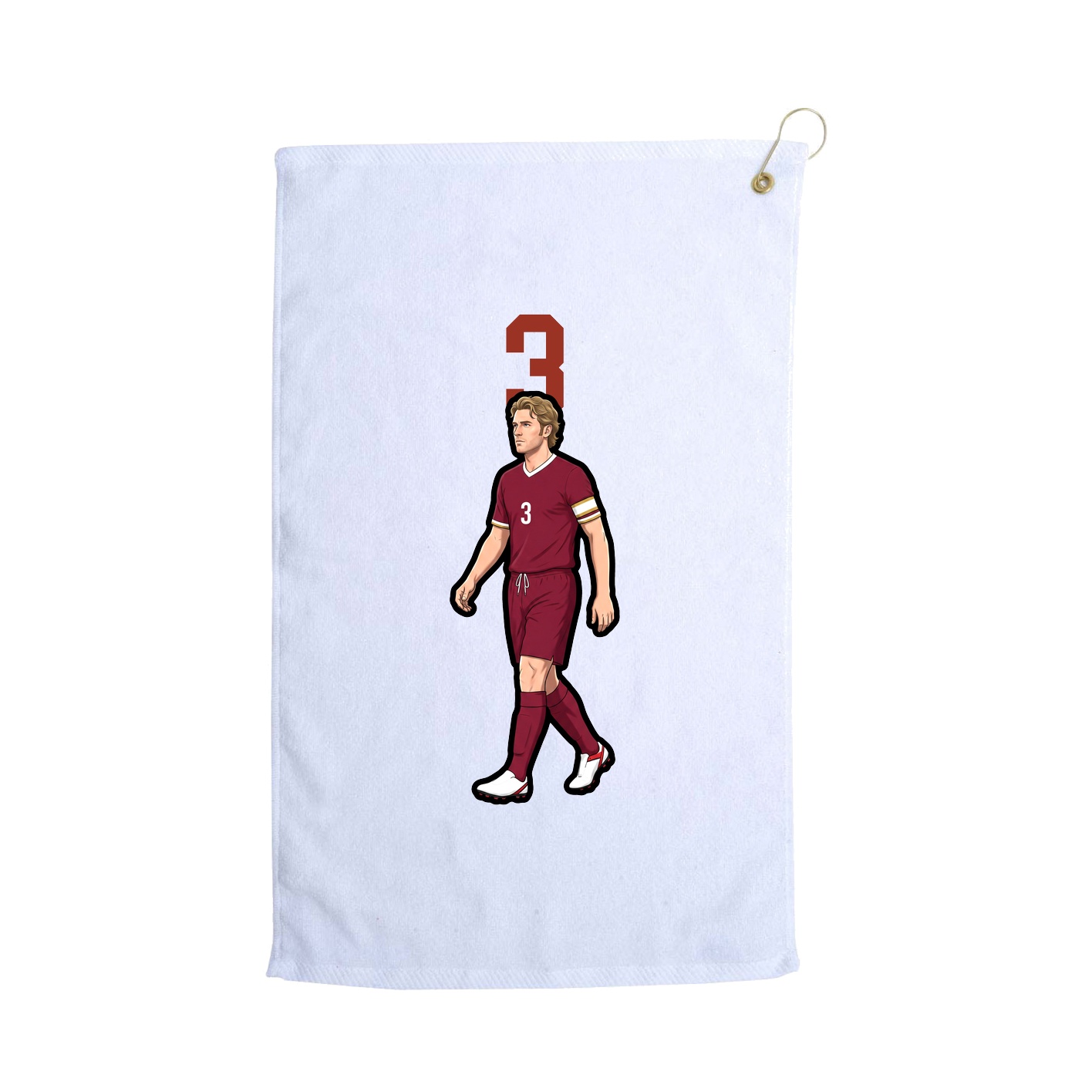 Golf Towel — Number Top in White
