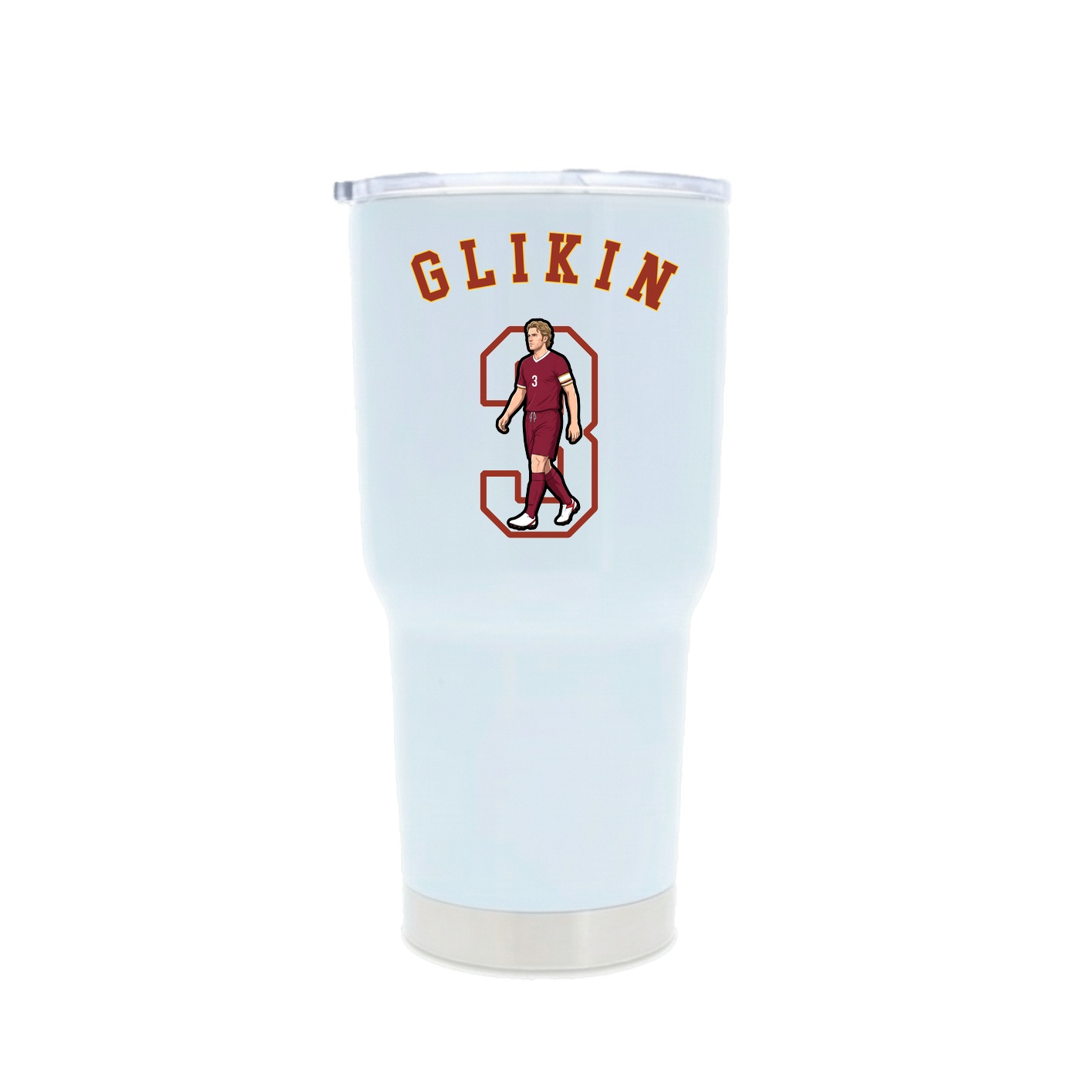 30oz Stainless Steel Tumbler — Shirsey Arch in White