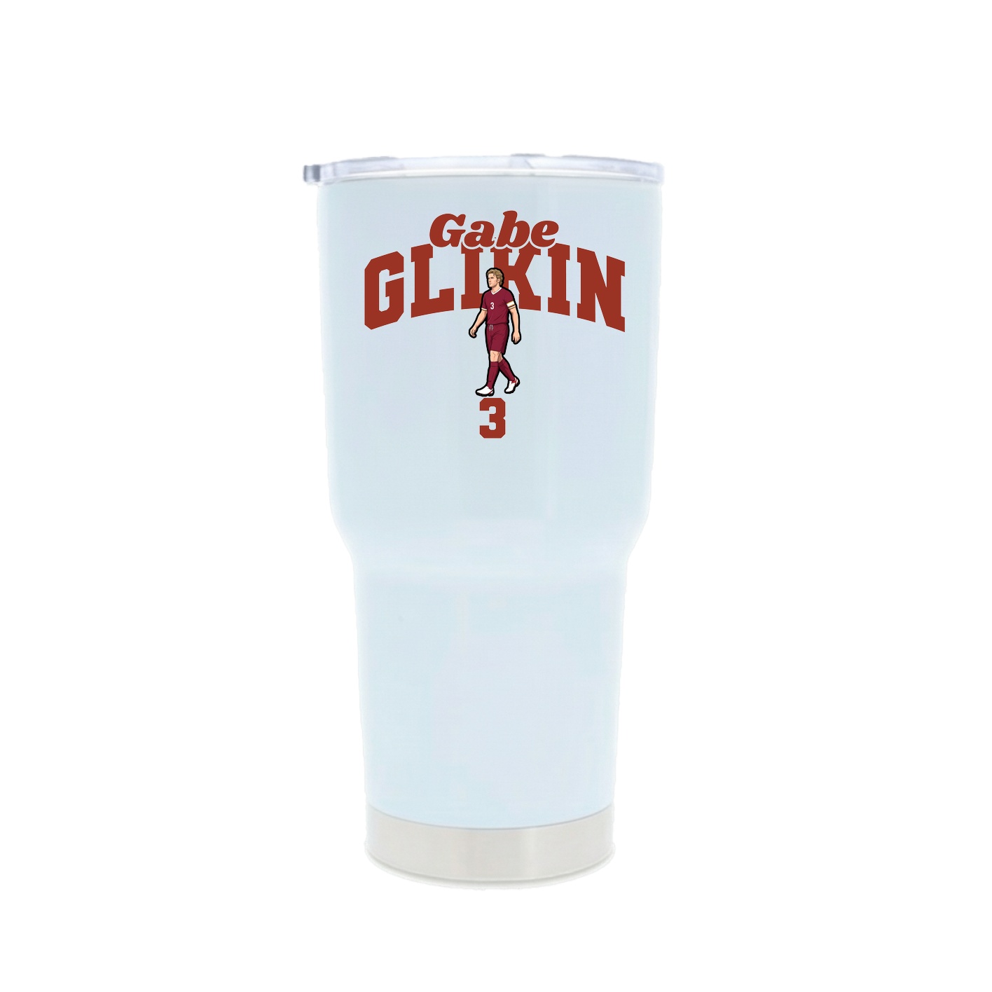 30oz Stainless Steel Tumbler — Signature Arch in White