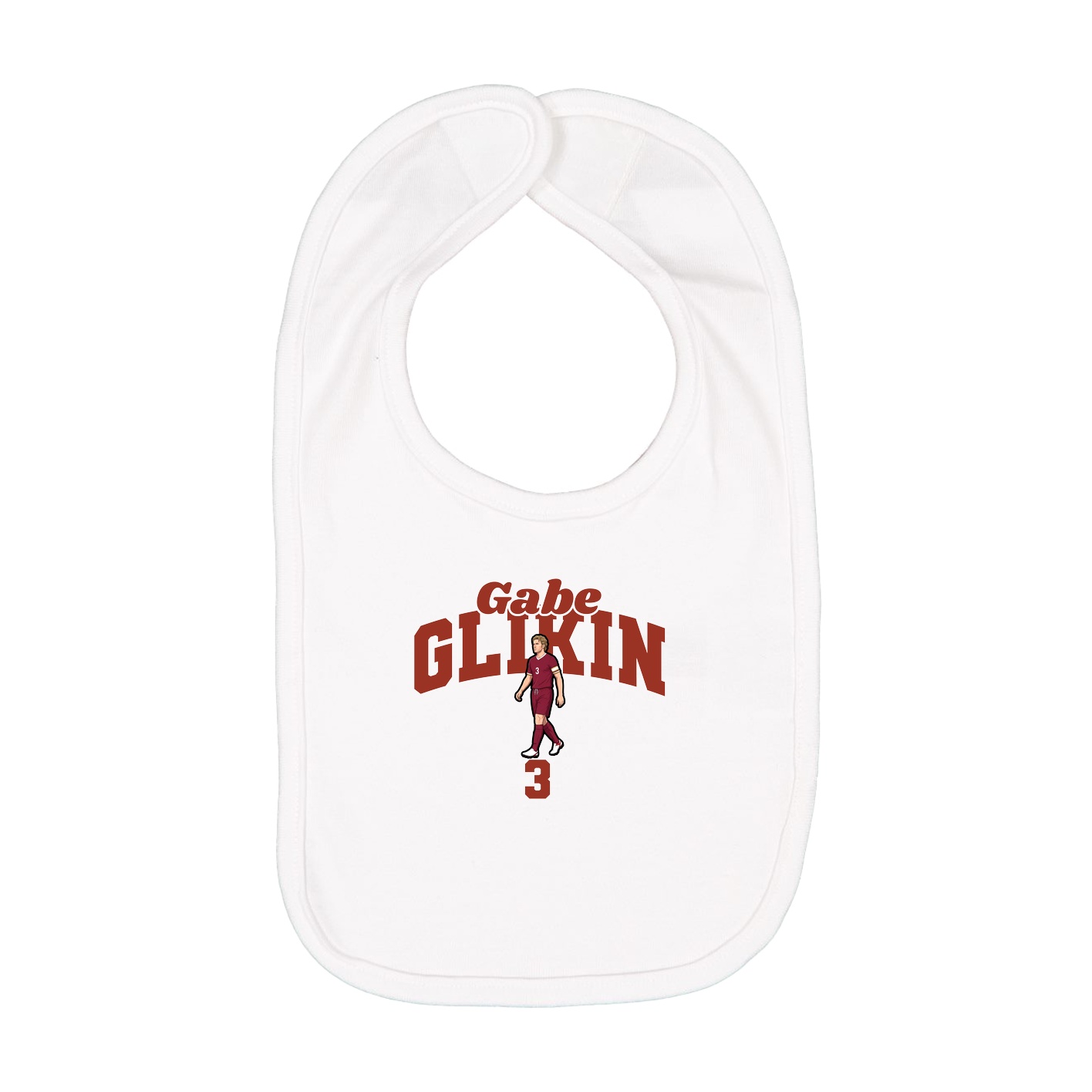 Infant Bib — Signature Arch in White