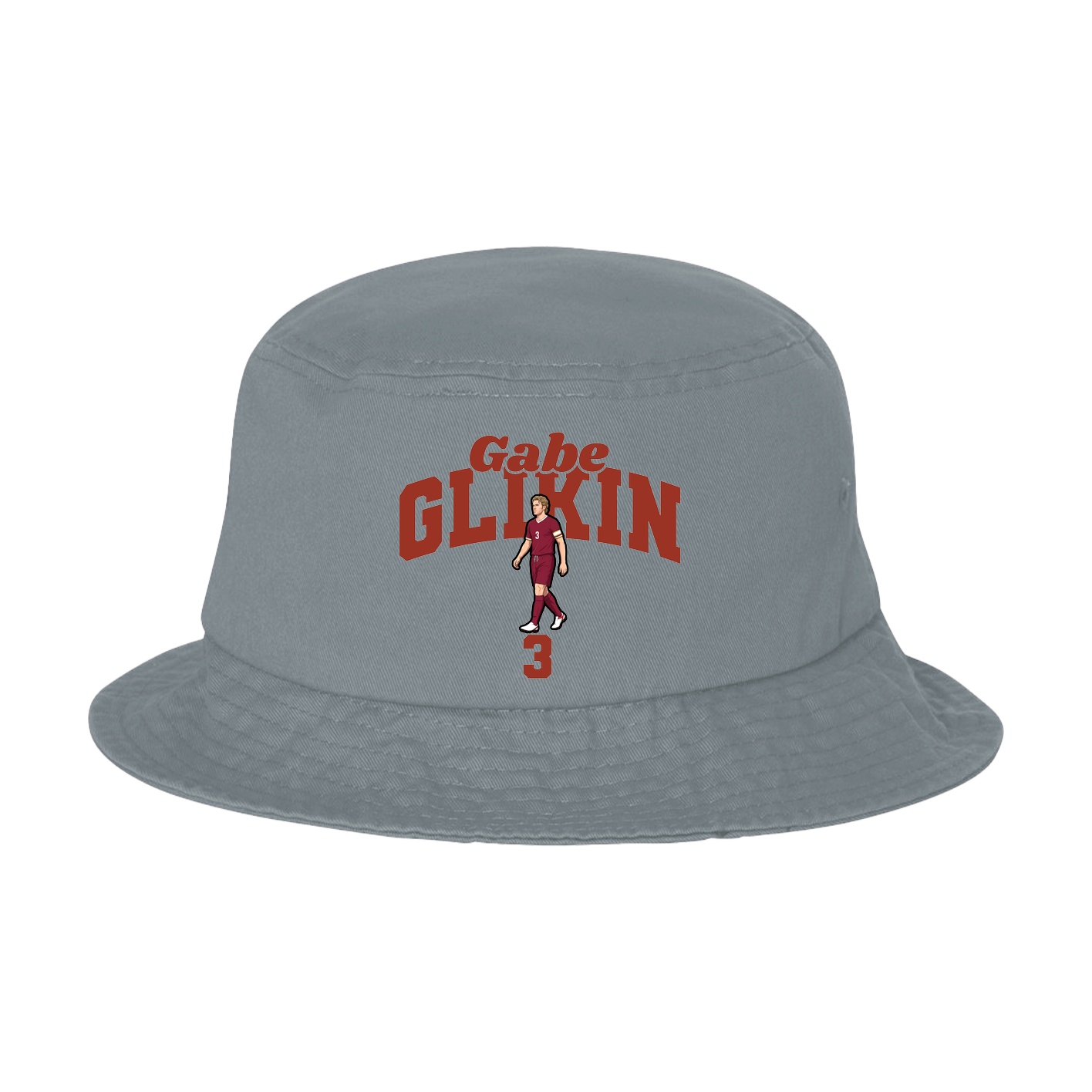 Bucket Cap — Signature Arch in Grey