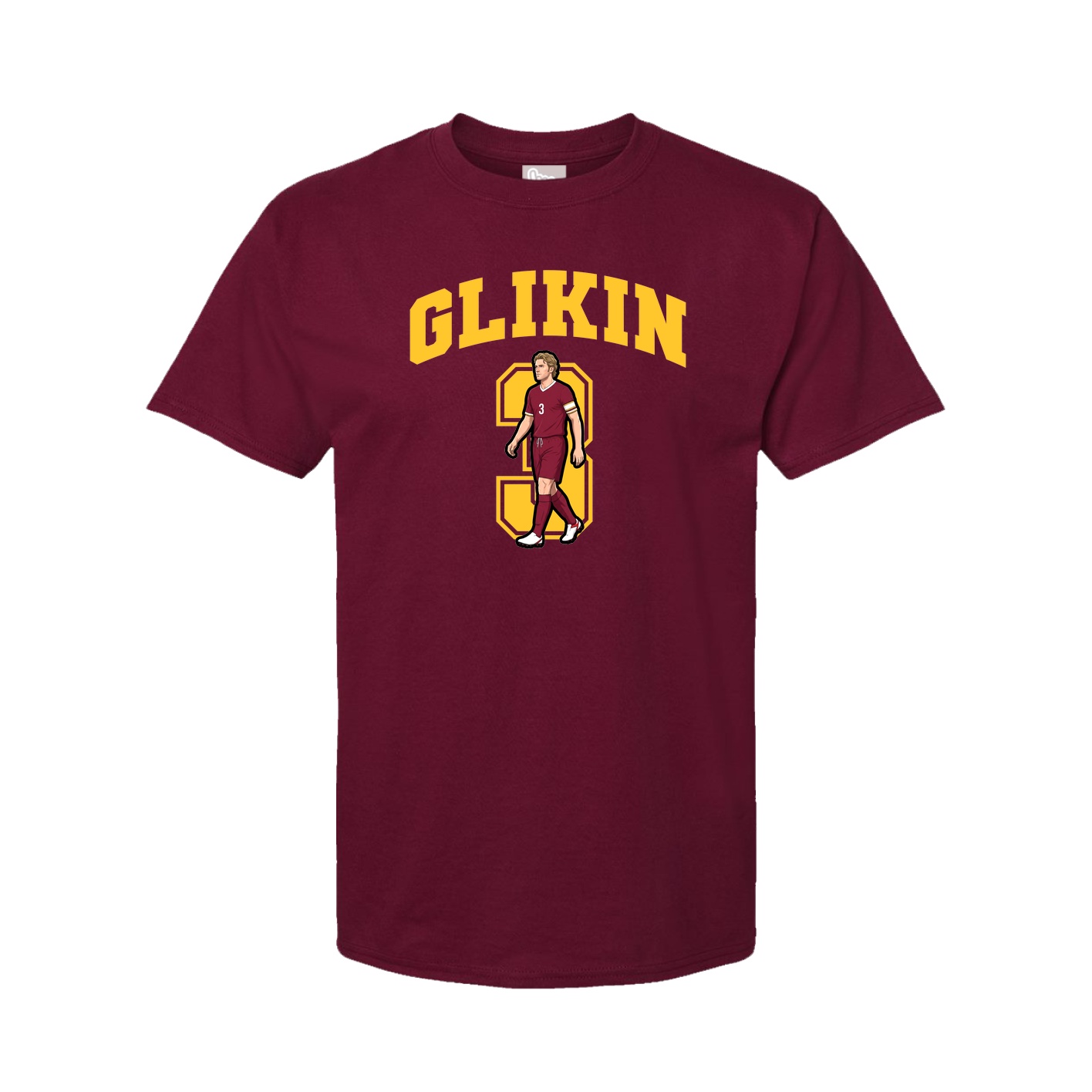 Youth Tee — Number in Cardinal