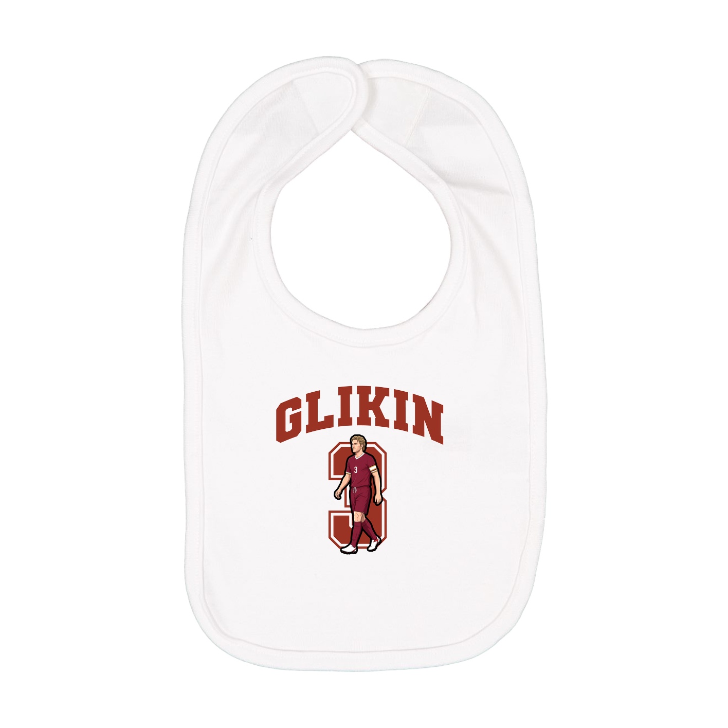 Infant Bib — Number in White