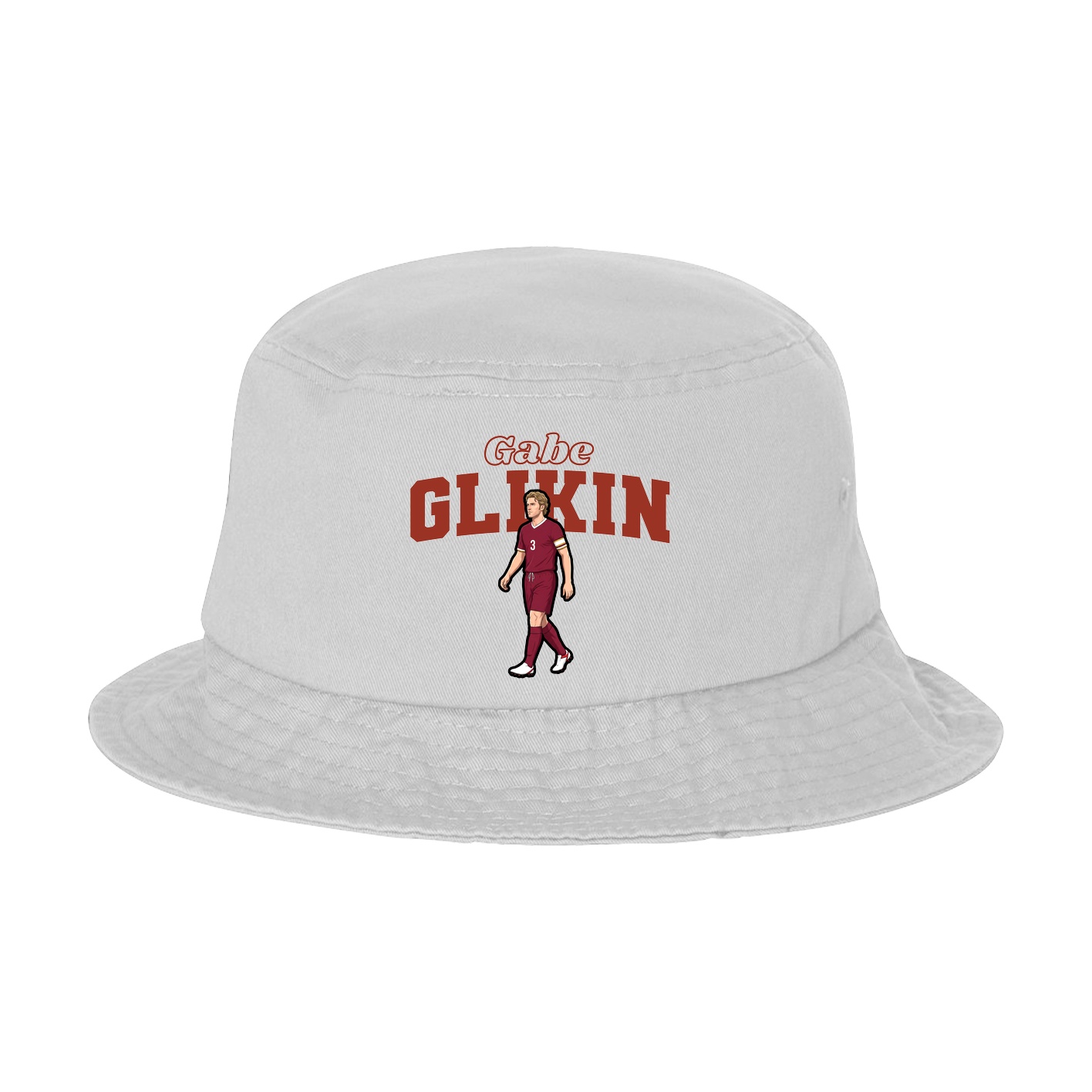 Bucket Cap — Name Arch in White