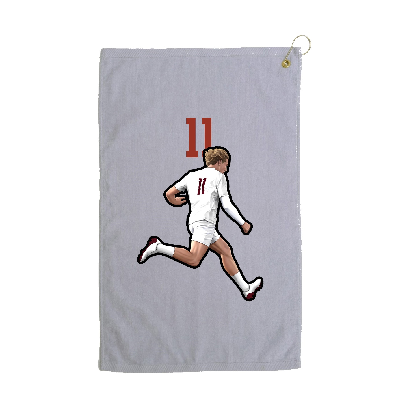 Golf Towel — Number Top in Grey