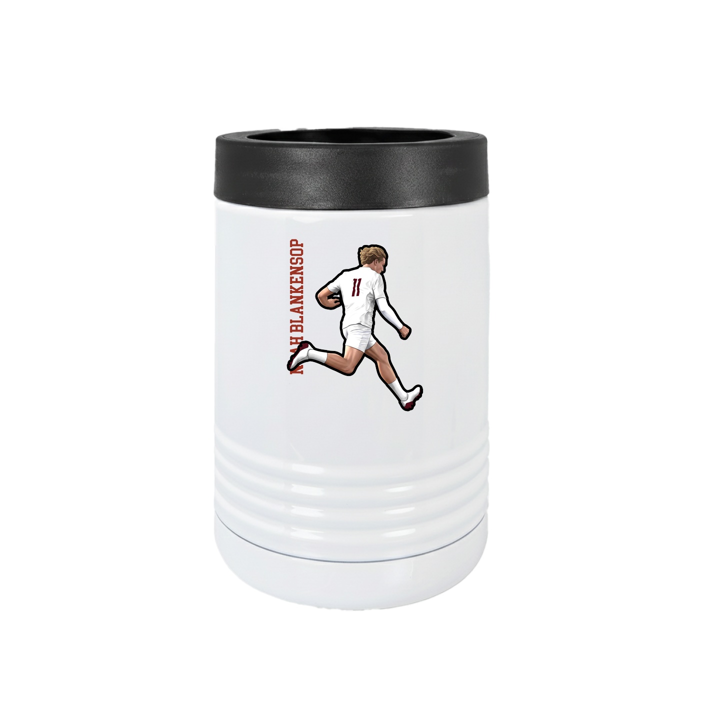 Beverage Holder — Name Vertical in White