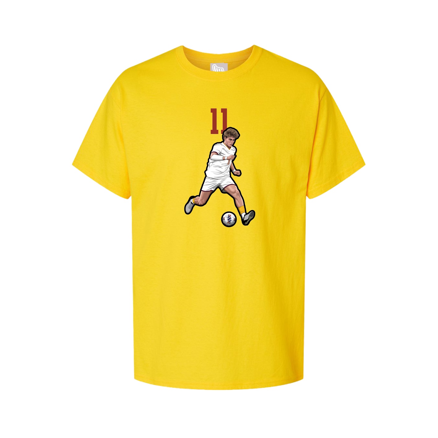 Youth Tee — Number Top in Gold