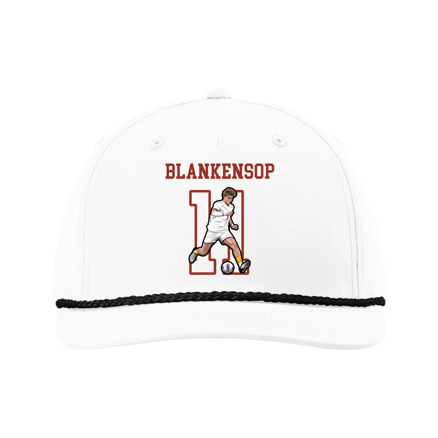 Five-Panel Classic Rope Cap — Shirsey in White