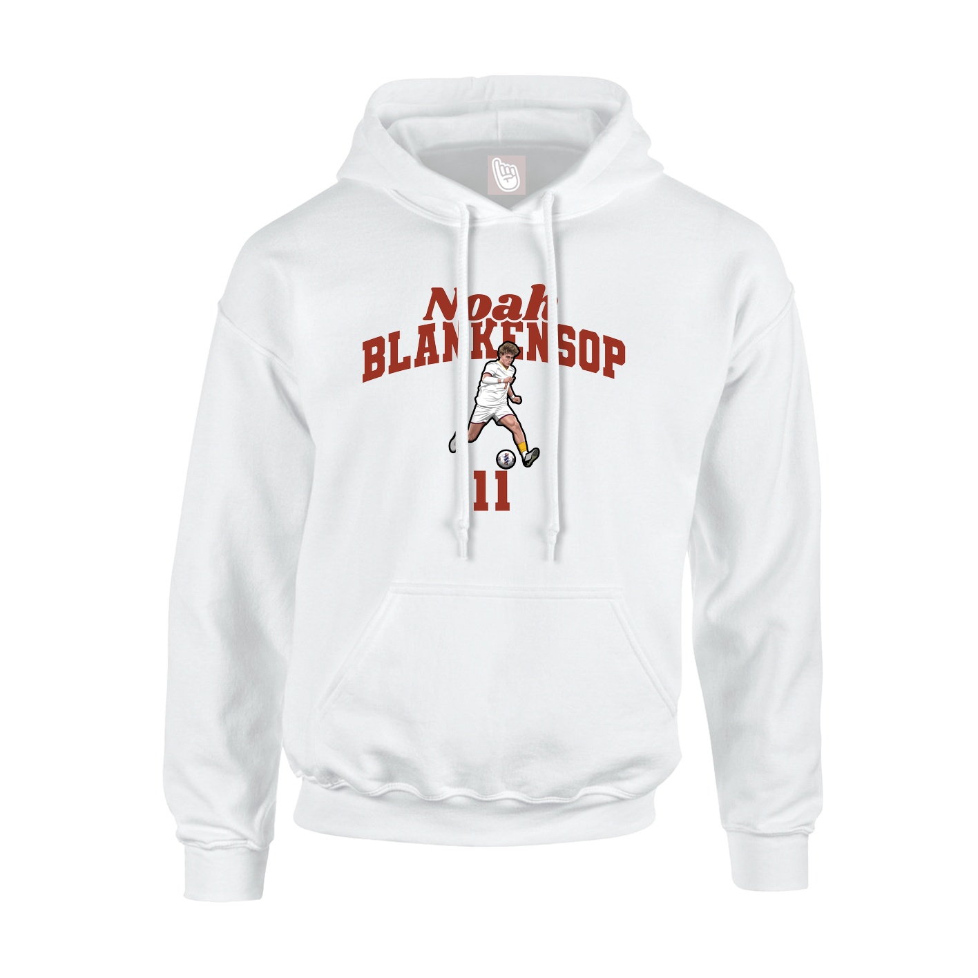 Hoodie — Signature Arch in White