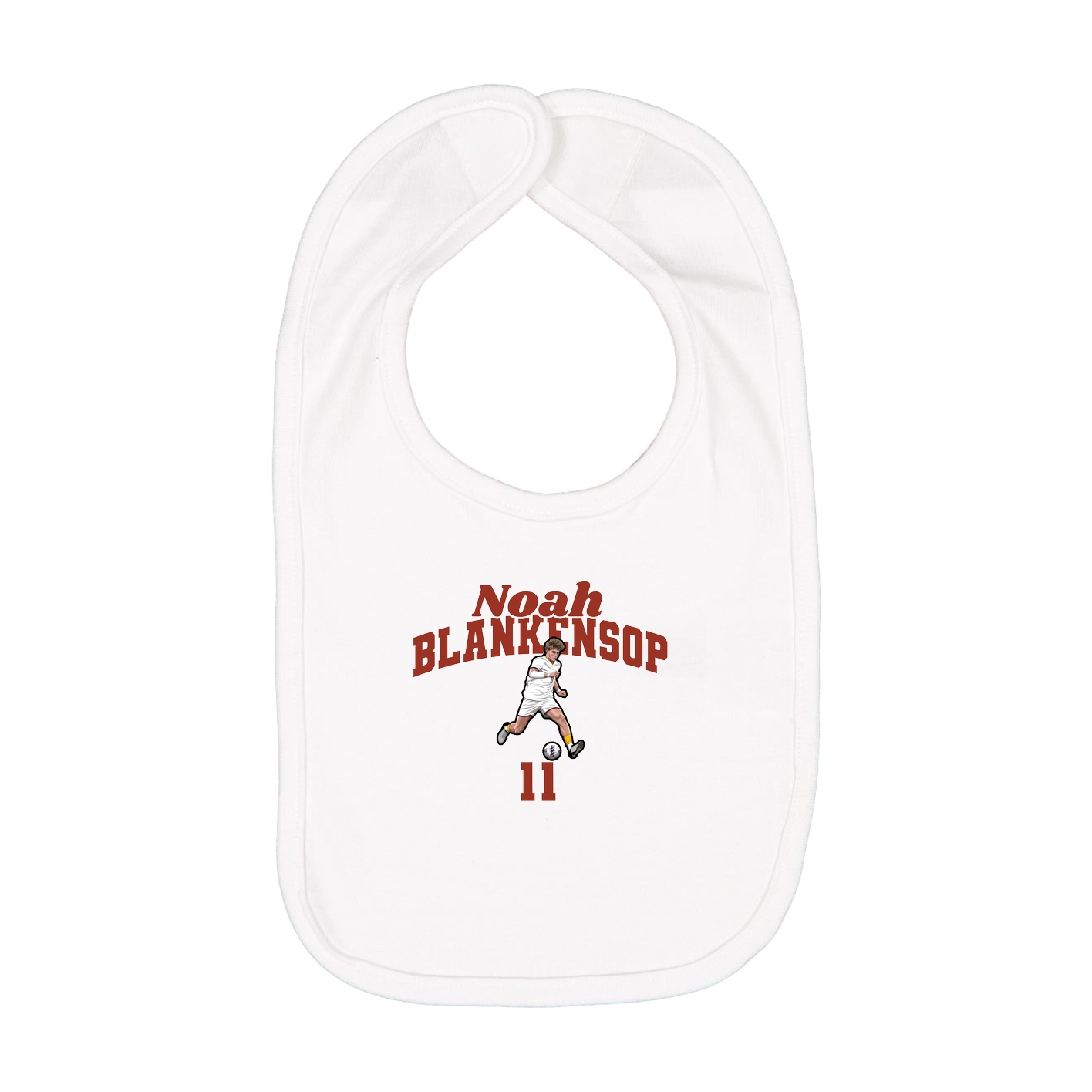 Infant Bib — Signature Arch in White