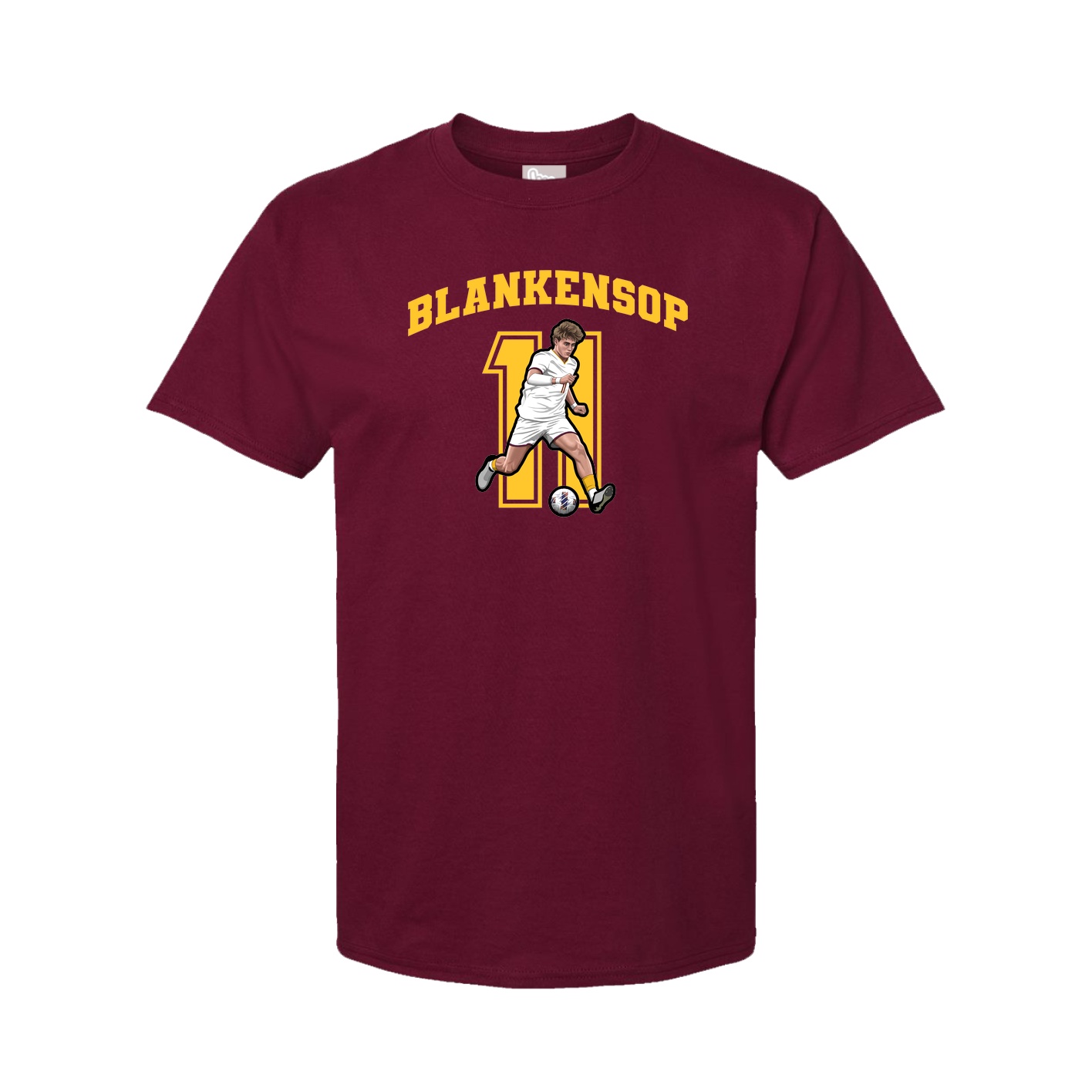 Youth Tee — Number in Cardinal