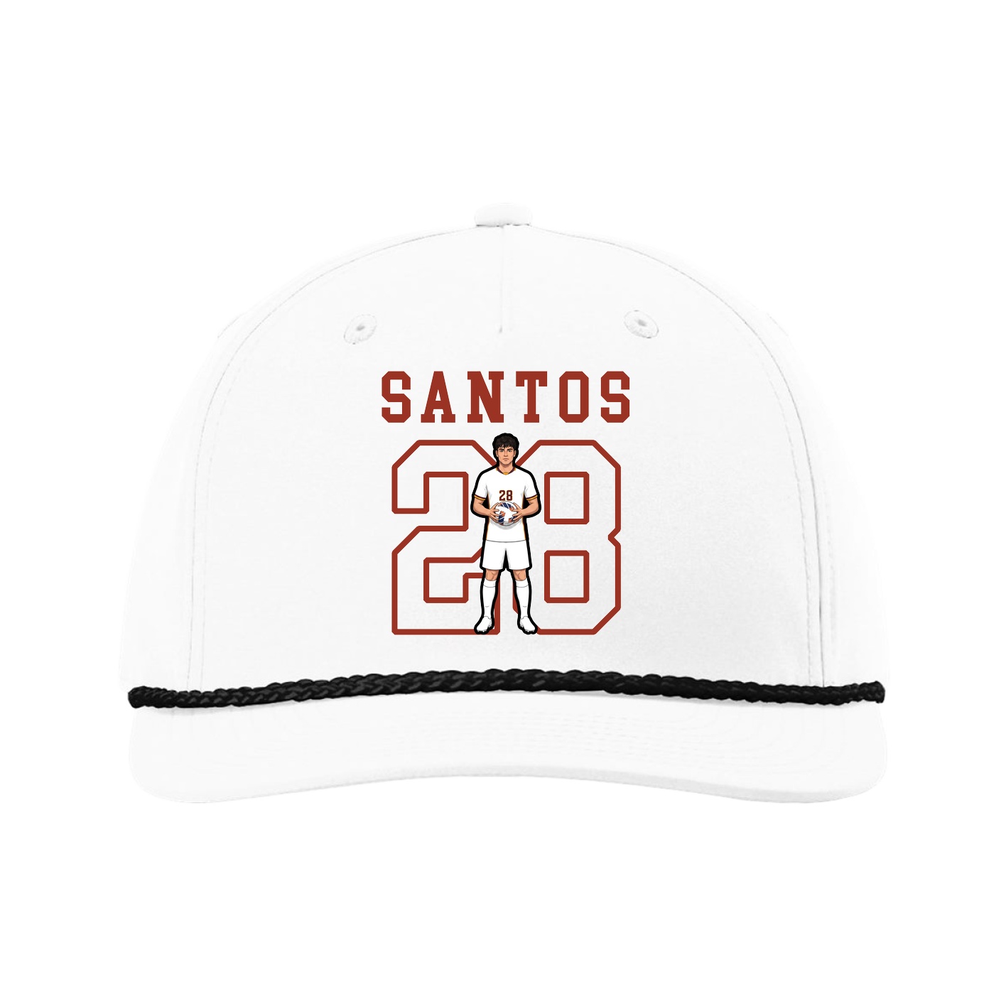 Five-Panel Classic Rope Cap — Shirsey in White