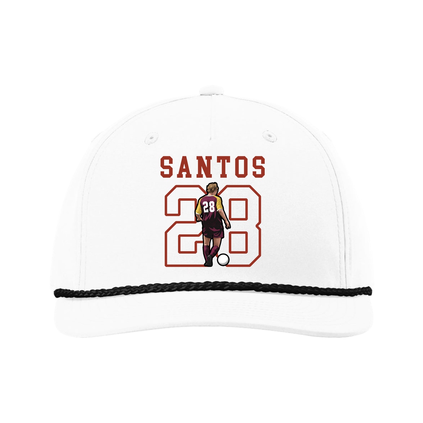 Five-Panel Classic Rope Cap — Shirsey in White