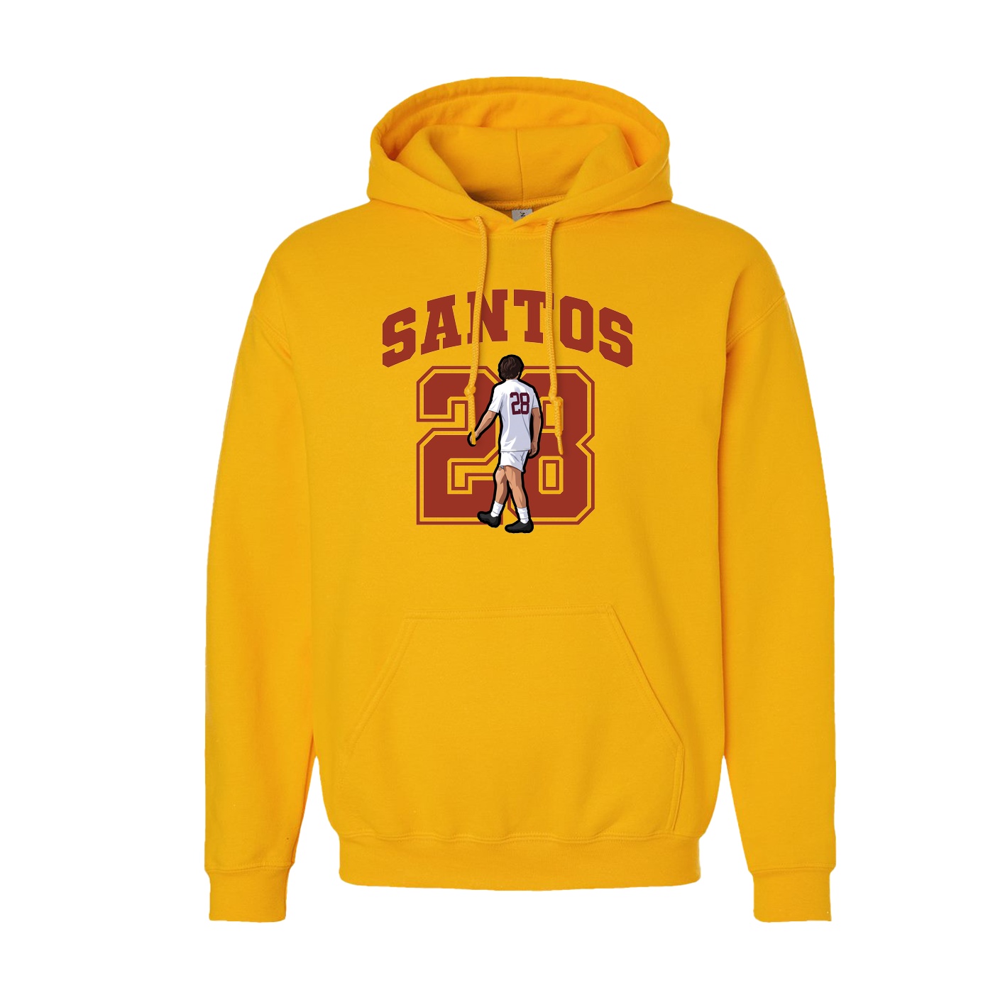 Youth Hoodie — Number in Gold