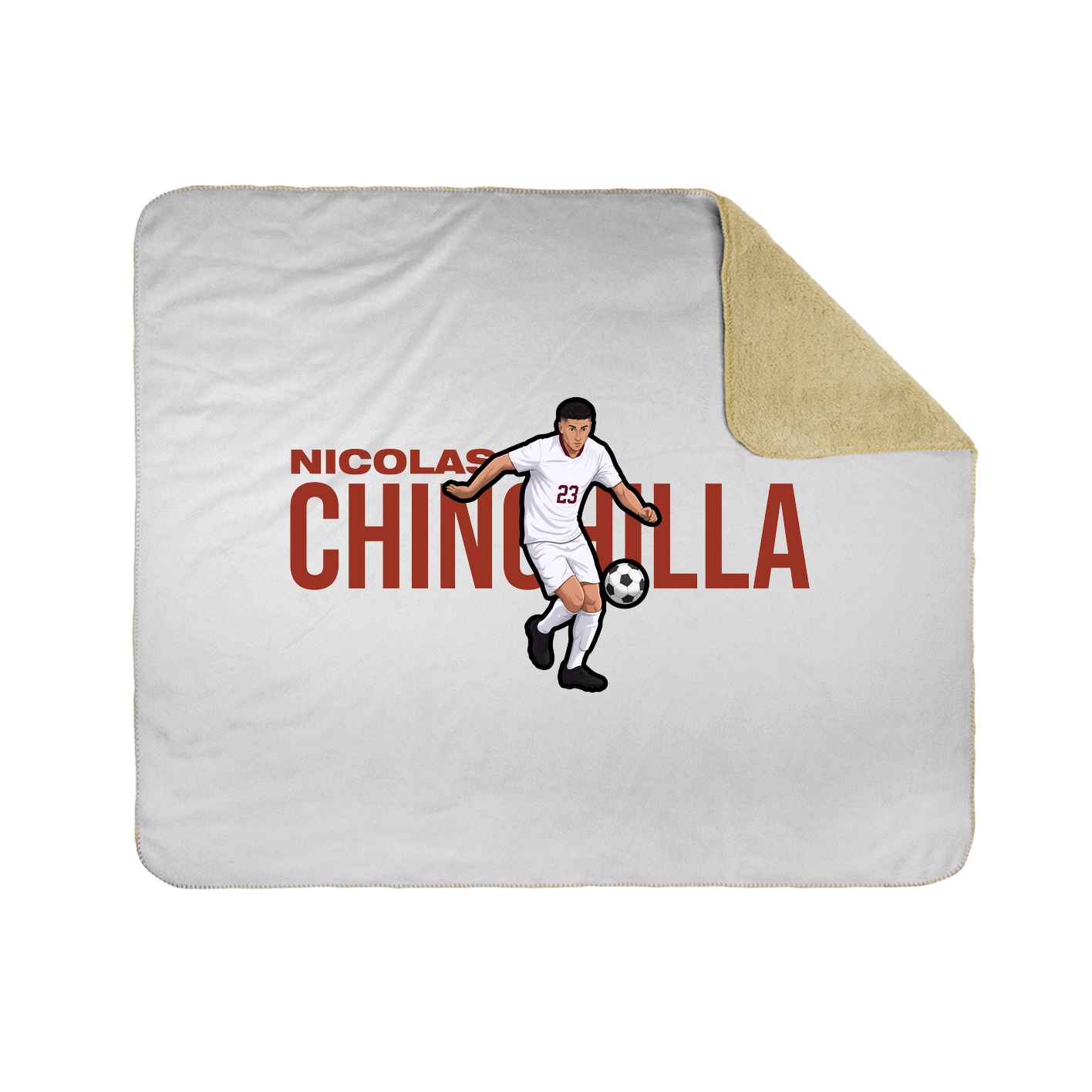Throw Blanket — Player Name in White