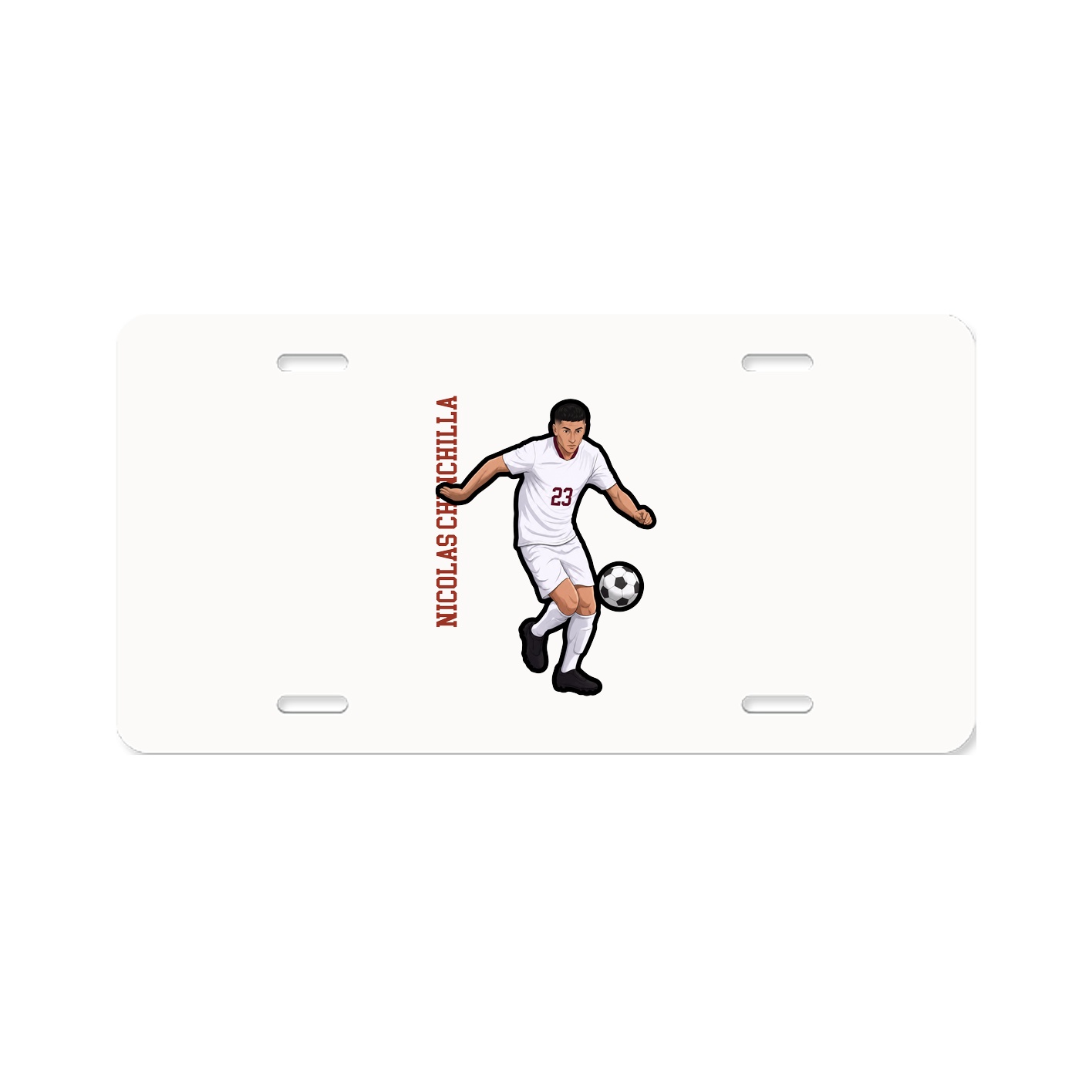 License Plate — Name Vertical in Classic