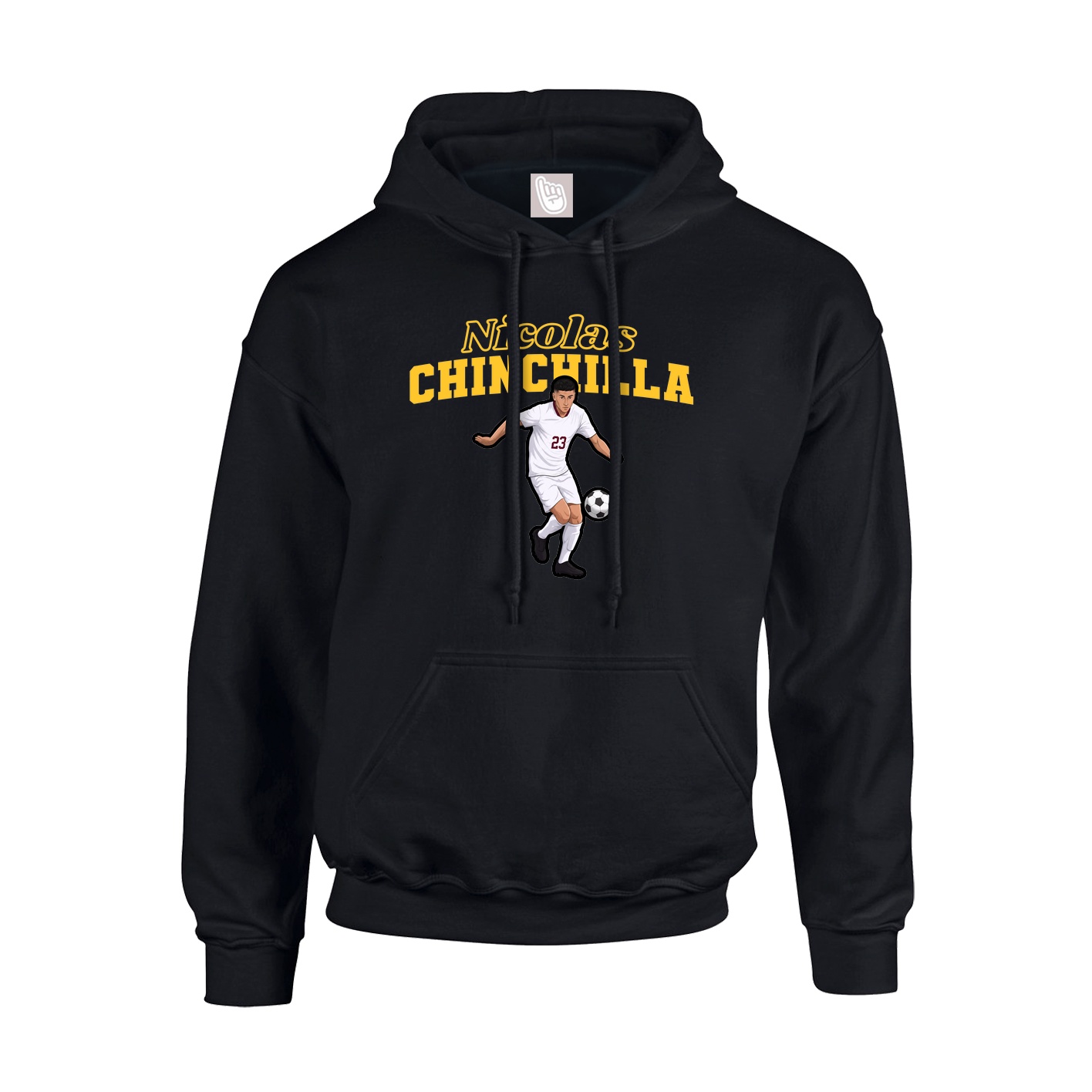 Youth Hoodie — Name Arch in Black