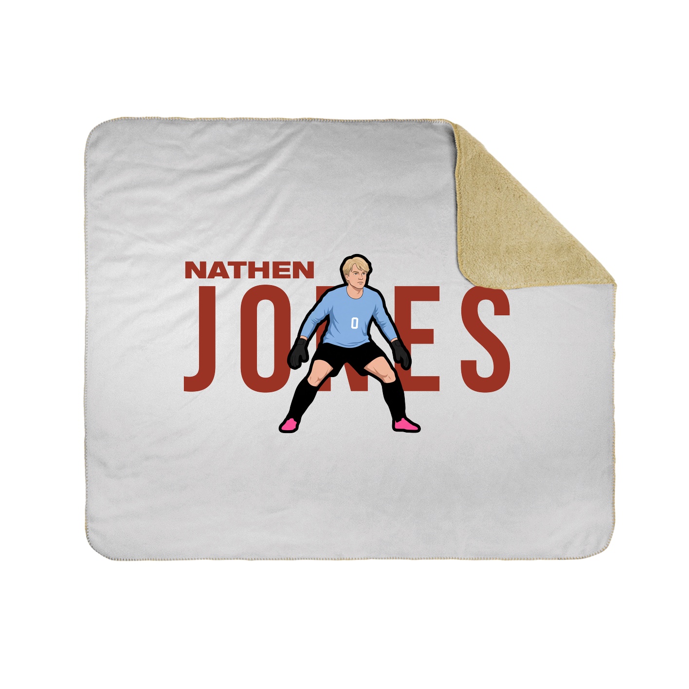 Throw Blanket — Player Name in White