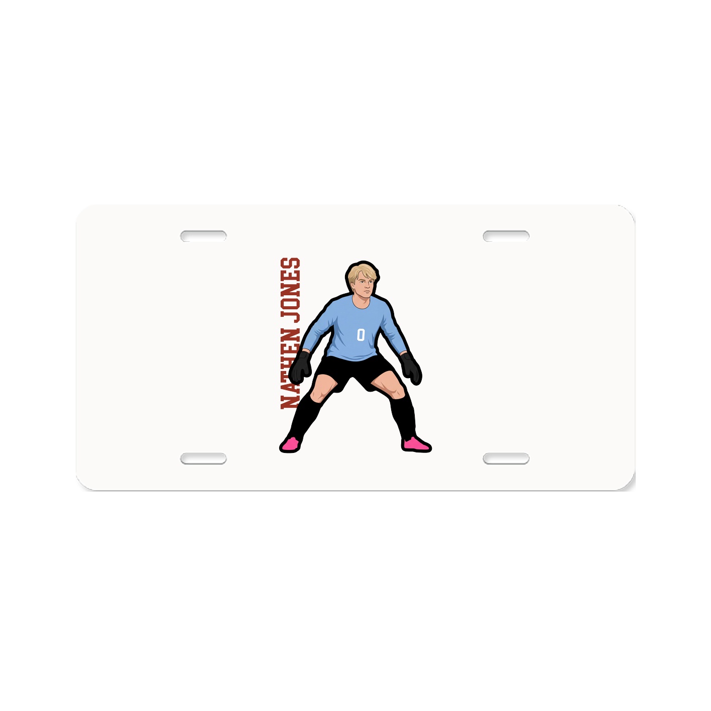 License Plate — Name Vertical in Classic