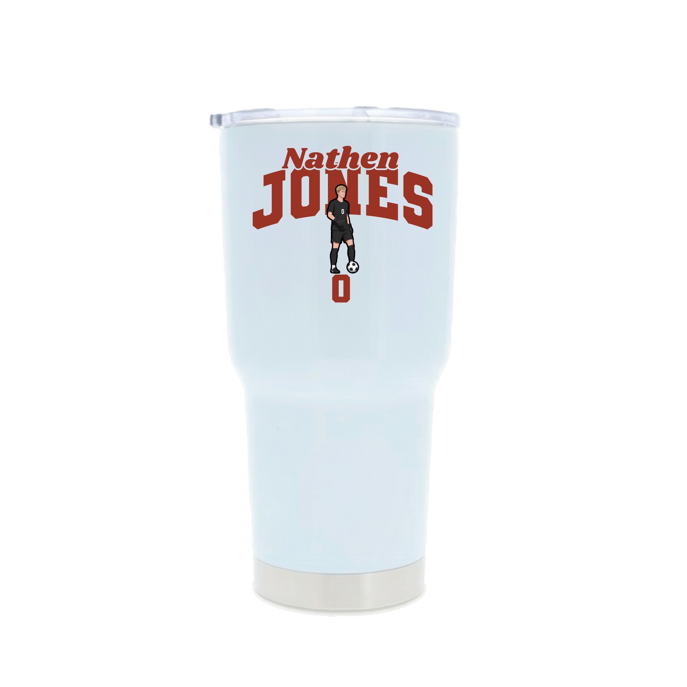 30oz Stainless Steel Tumbler — Signature Arch in White