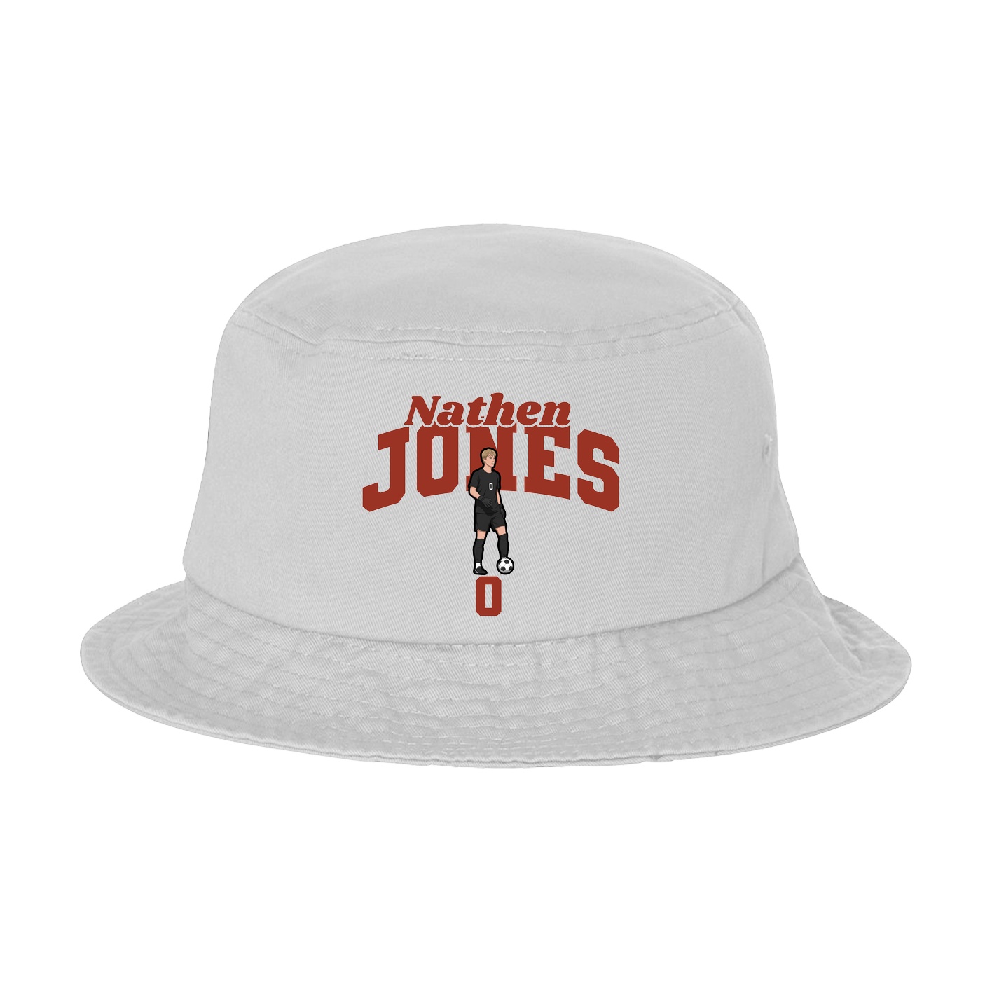 Bucket Cap — Signature Arch in White