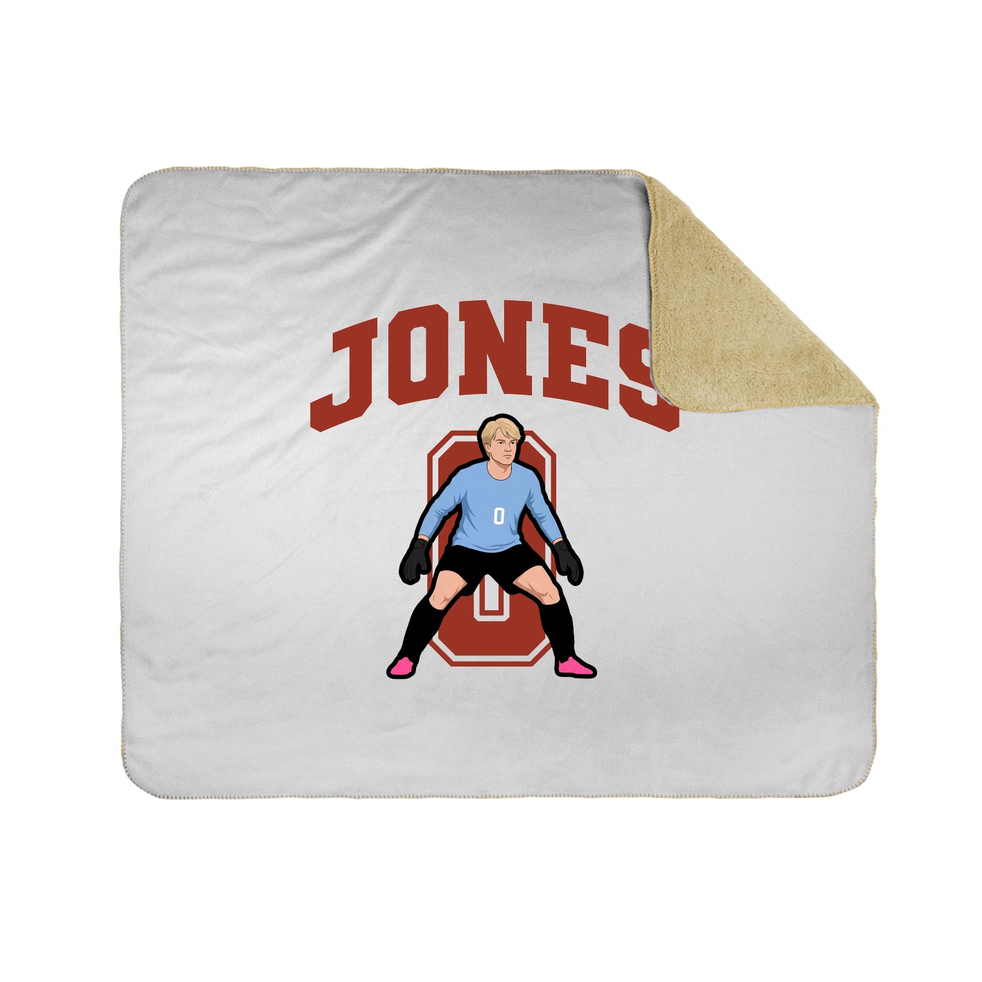 Throw Blanket — Number in White