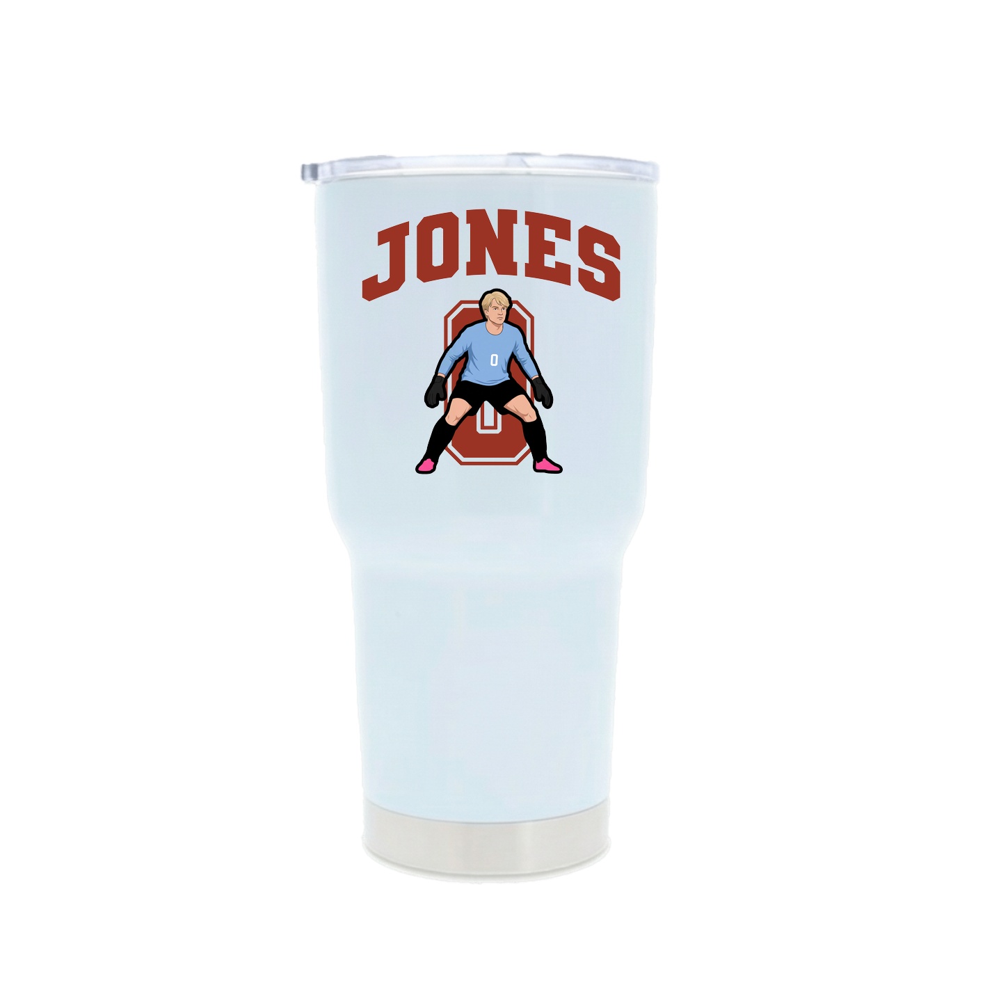 30oz Stainless Steel Tumbler — Number in White